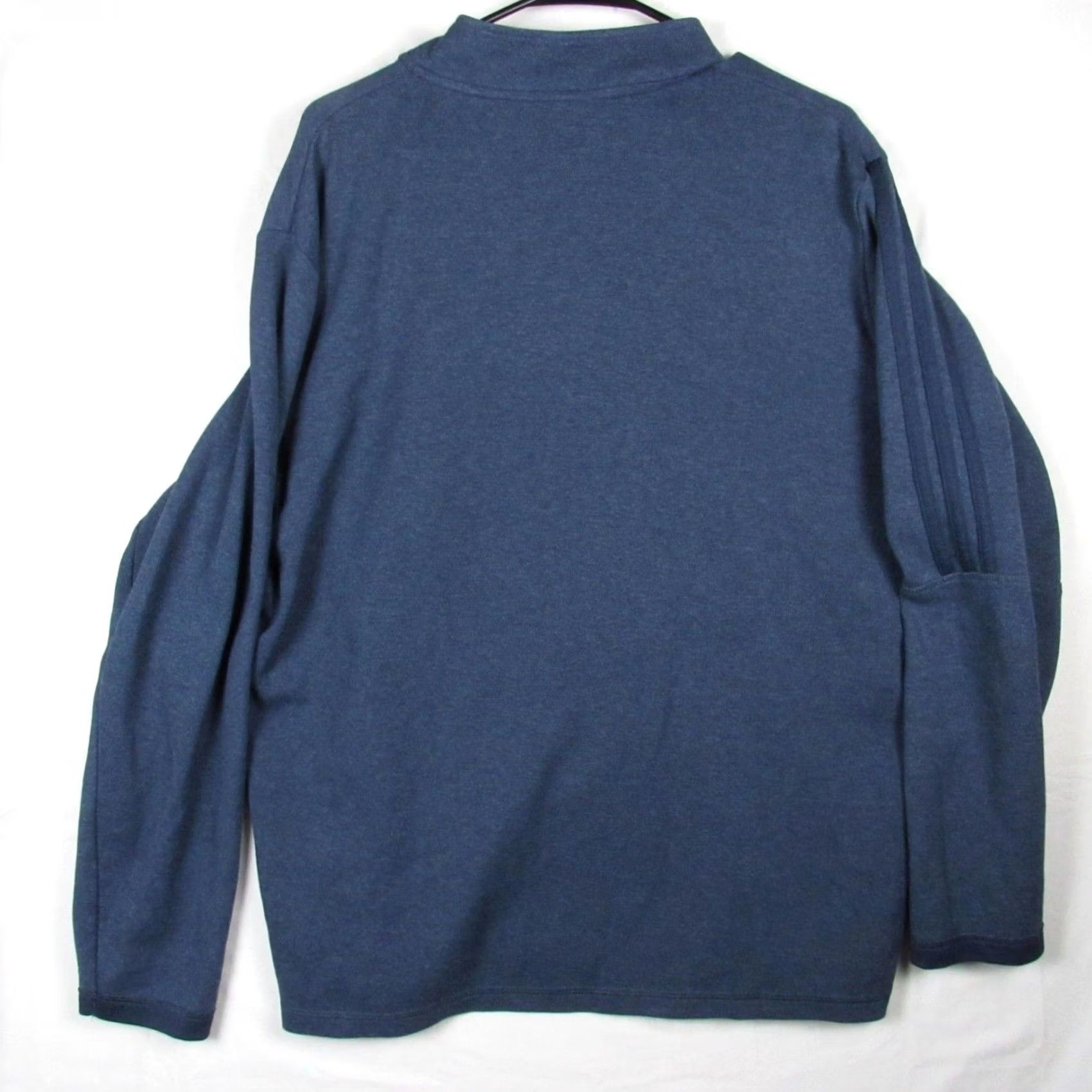 Adidas Adidas Men’s Quarter Zip Pullover Navy Blue Primegreen XL Zip Mock Neck Activewear Golf Logo Pullover Mens XL Navy Blue Size US XL / EU 56 / 4 - 2 Thumbnail
