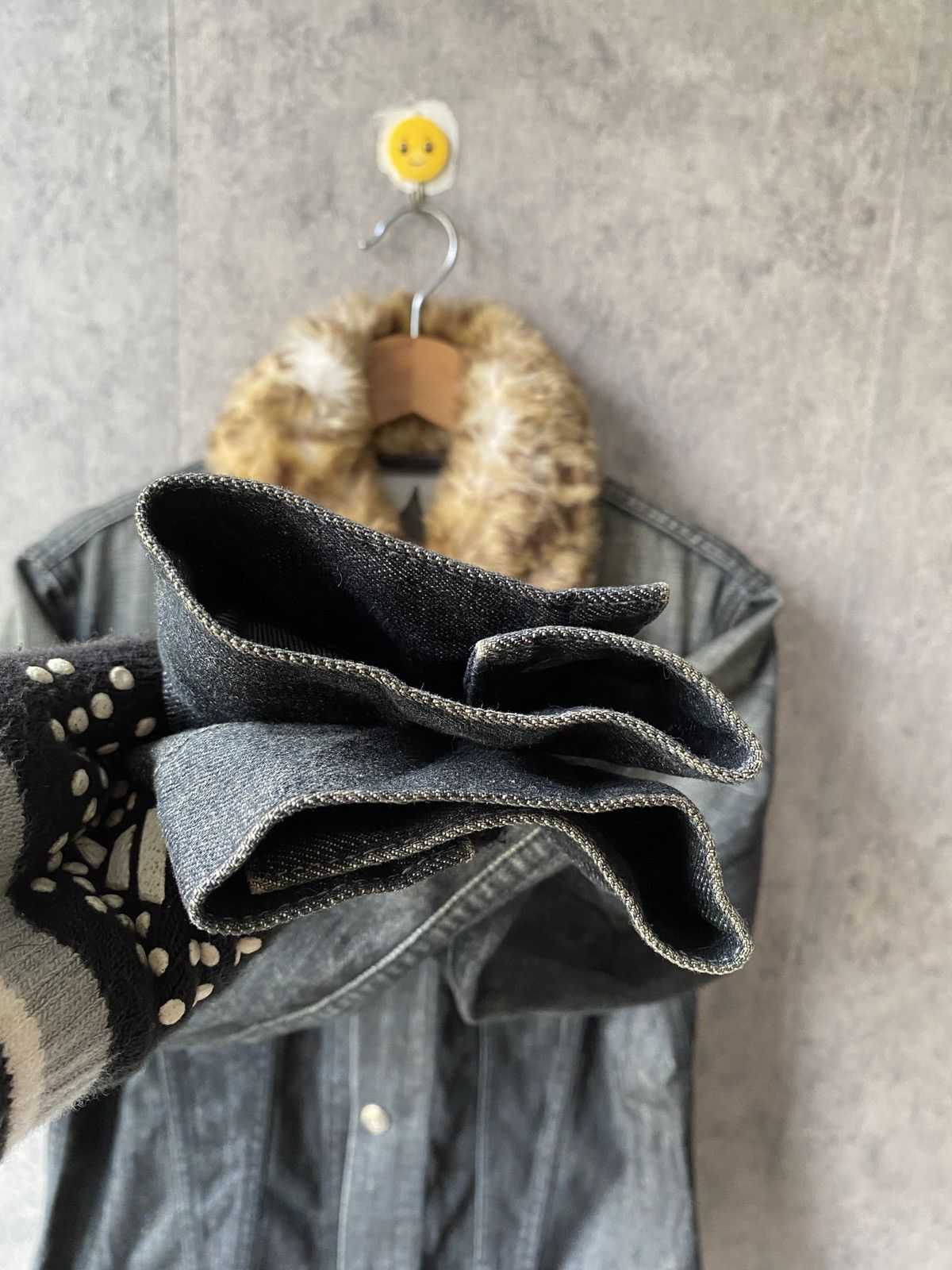 Japanese Brand Levi’s Star Japan Design Fur Denim Jacket Size US M / EU 48-50 / 2 - 8 Thumbnail