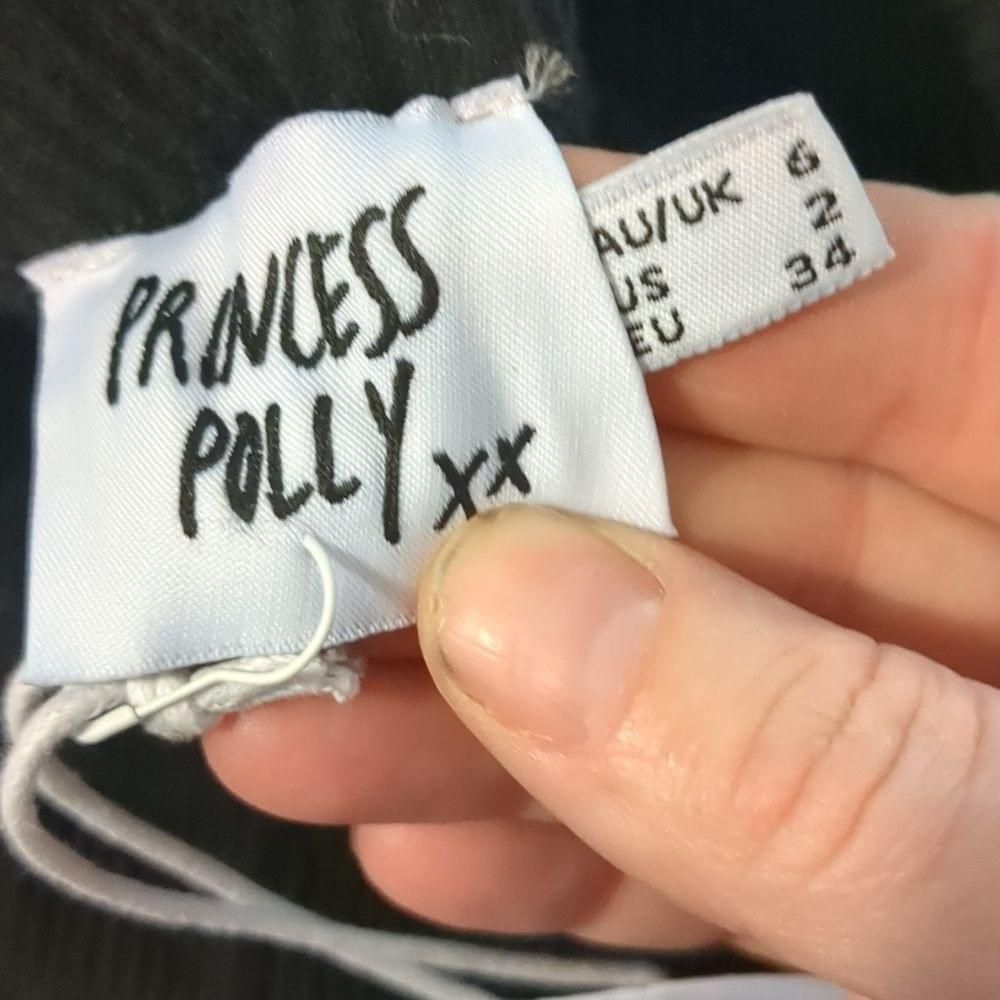 PRINCESS POLLY Princess Polly ribbed willow pants black size 2 Size 26" / US 2 / IT 38 - 4 Thumbnail
