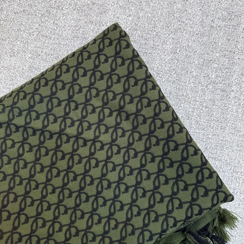 Loewe LOEWE Green large square scarf Size ONE SIZE - 5 Thumbnail