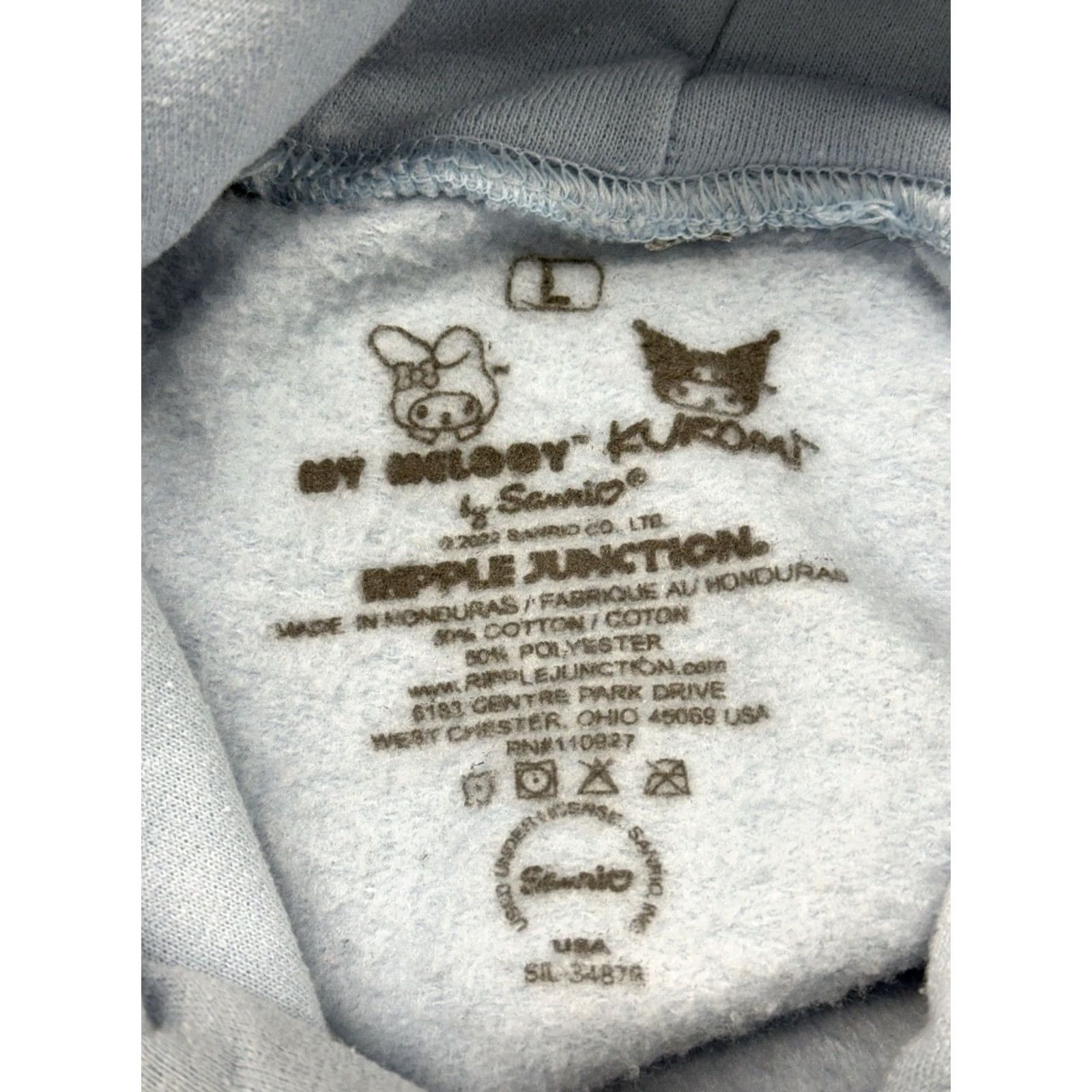 Ripple Junction My Melody Kuromi Sanrio Ripple Junction Graphic Hoodie Sweatshirt Womens Large Blue Size L / US 10 / IT 46 - 5 Thumbnail