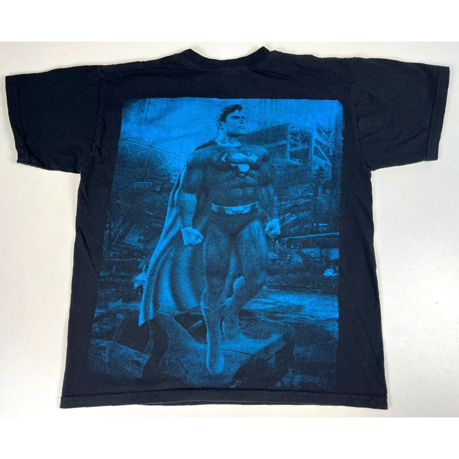 Vintage Rayton Playeras Batman T-Shirt Mens Vintage Crew Neck Short Sleeve Size M Black Cotton Double-Sided Size US M / EU 48-50 / 2 - 2 Thumbnail