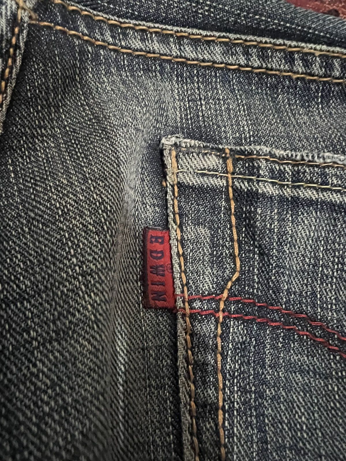 Edwin × Japanese Brand FLARE 90’S EDWIN 503 BLUE TRIP DISTRESS JEANS Size US 31 - 21 Thumbnail