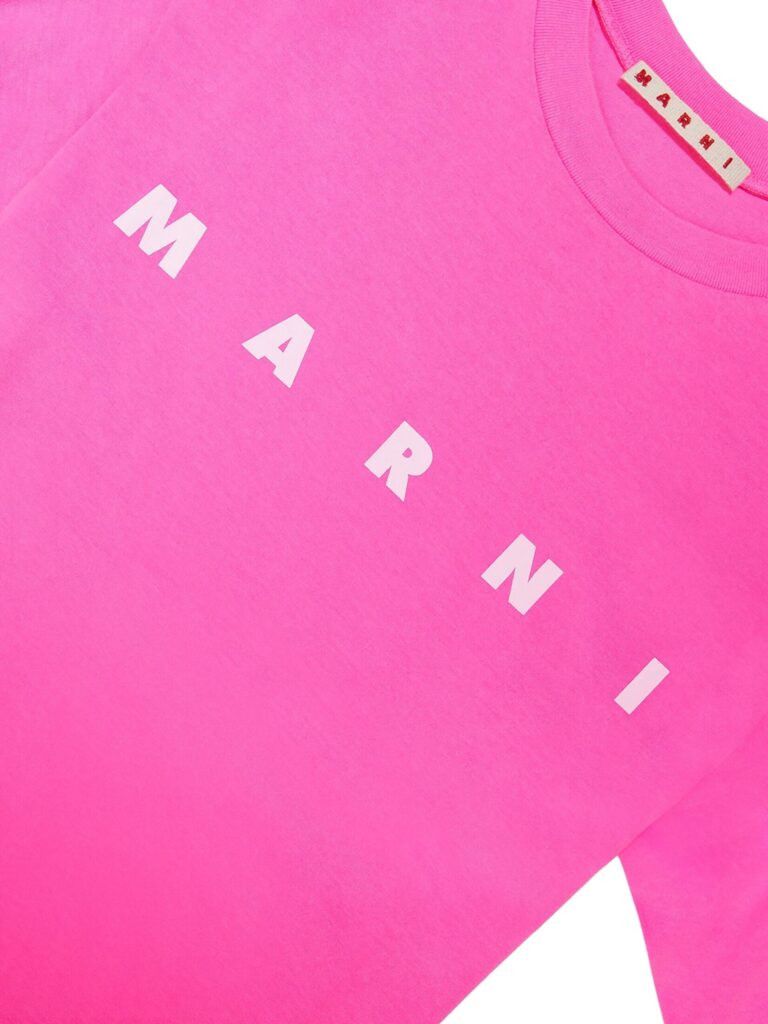 Marni o1f1d3z1125 Size: KIDS 2 / Logo-Print T-Shirt in Pink Size US XXS / EU 40 - 3 Thumbnail