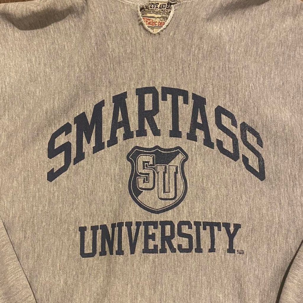 Steve And Barrys Smartass University vtg Hoodie size M(signs of wear) Size US M / EU 48-50 / 2 - 4 Thumbnail