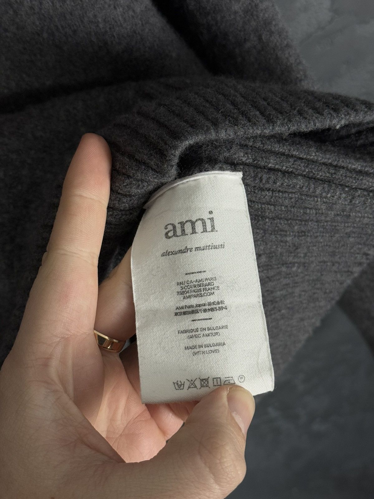 AMI AMI PARIS ADC Logo-Intarsia Virgin Wool Sweater Size US S / EU 44-46 / 1 - 8 Thumbnail