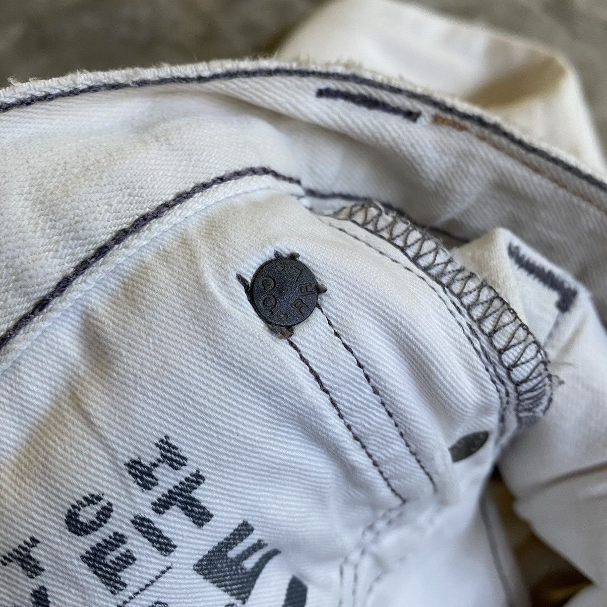 RRL Ralph Lauren Vintage Double RRL Ralph Lauren White Skinny Denim Pants Size US 30 / EU 46 - 16 Thumbnail