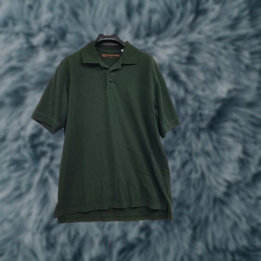 Vintage 5.11 Tactical Shirt Men's Green Short Sleeve Performance Polo Shirt Large Size US L / EU 52-54 / 3 - 1 Thumbnail