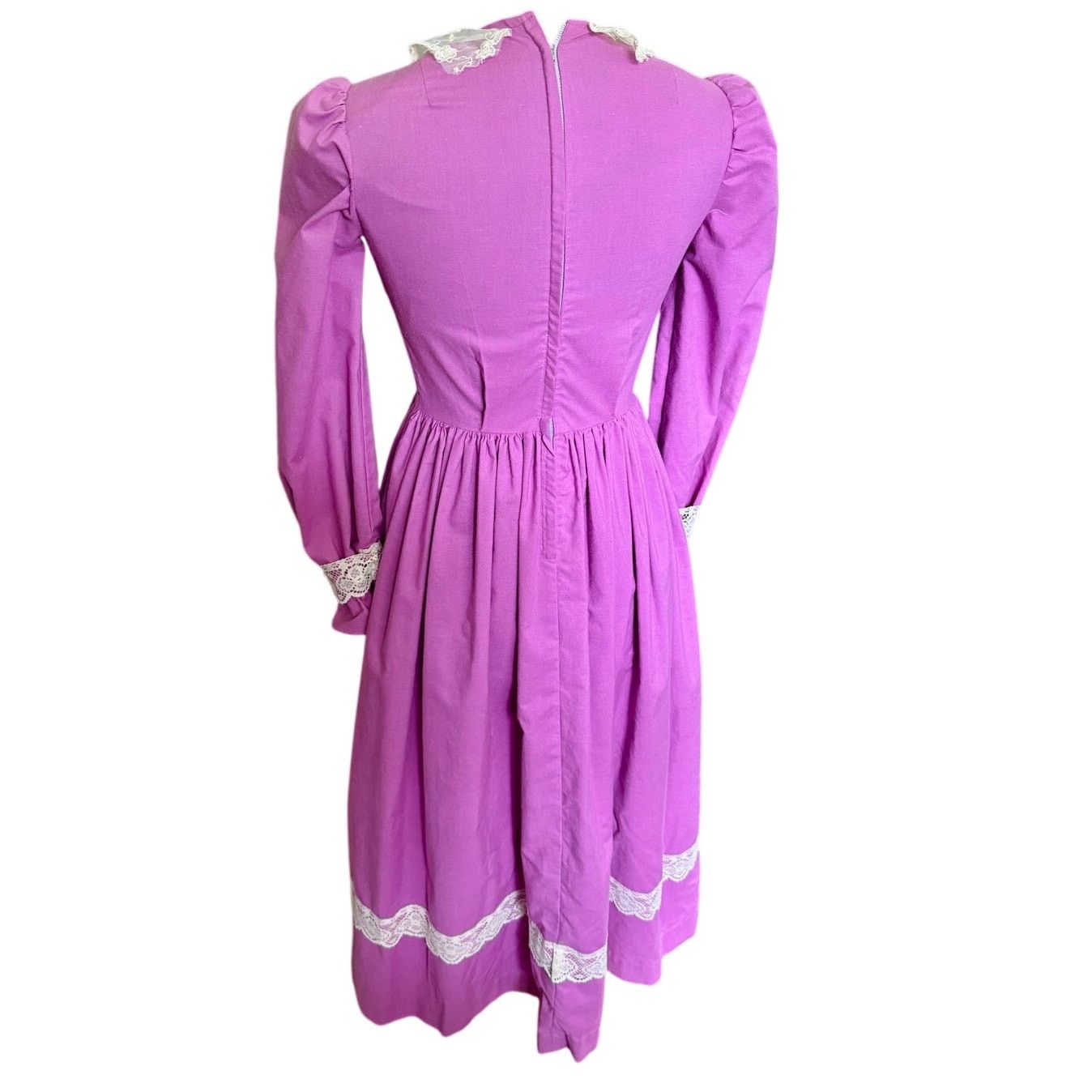 Vintage Vintage 60's Handmade Orchid Purple Maxi Prairie Dress XS Size XS / US 0-2 / IT 36-38 - 3 Thumbnail