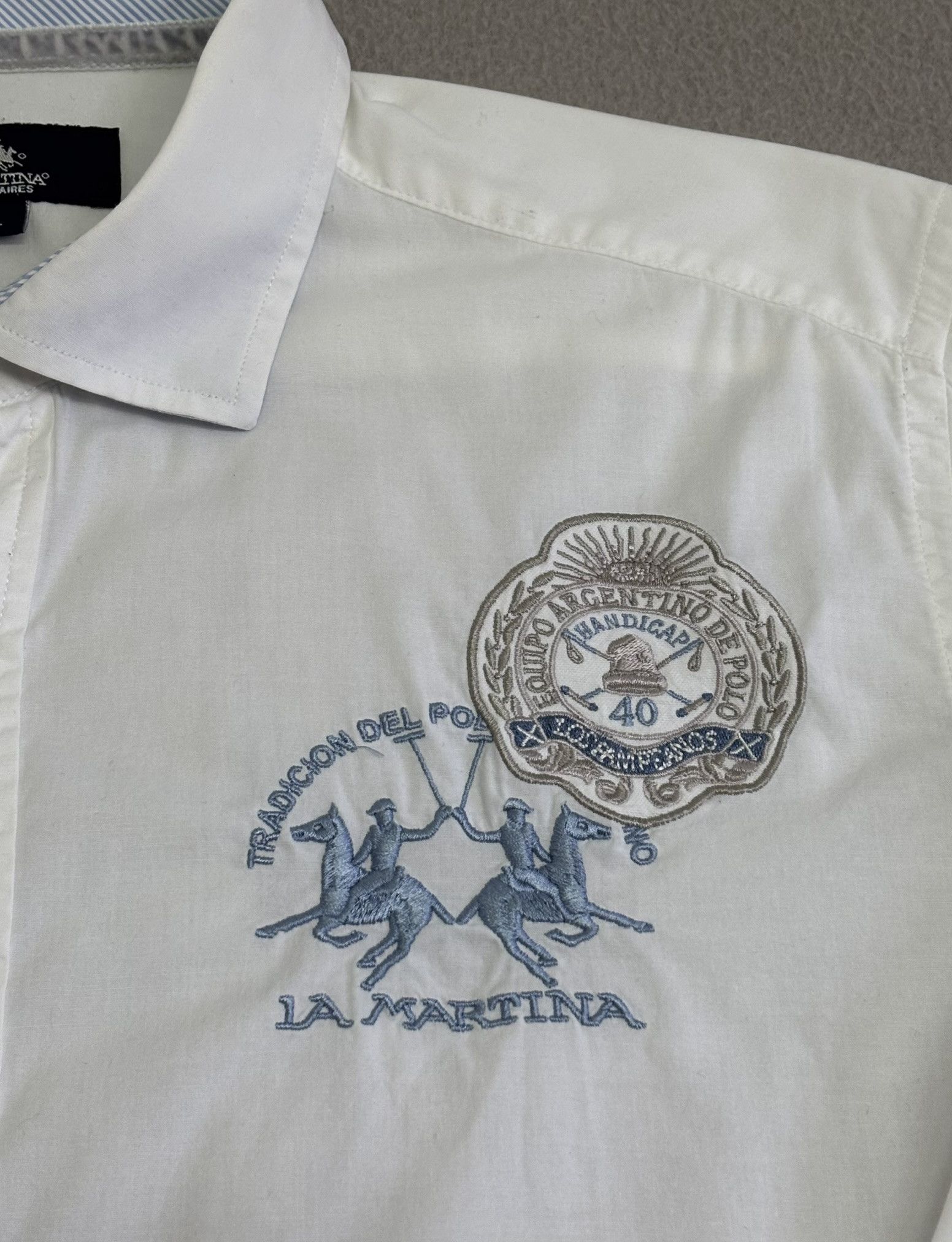 La Martina La Martina Polo Team White Shirt Large Size US L / EU 52-54 / 3 - 7 Thumbnail