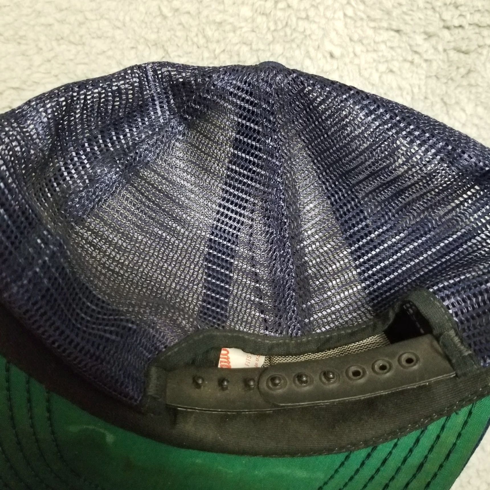 GAS Vintage 80’s 76 PATCH Navy Blue SnapBack Trucker Hat Unitog Gas Station Size ONE SIZE - 6 Thumbnail