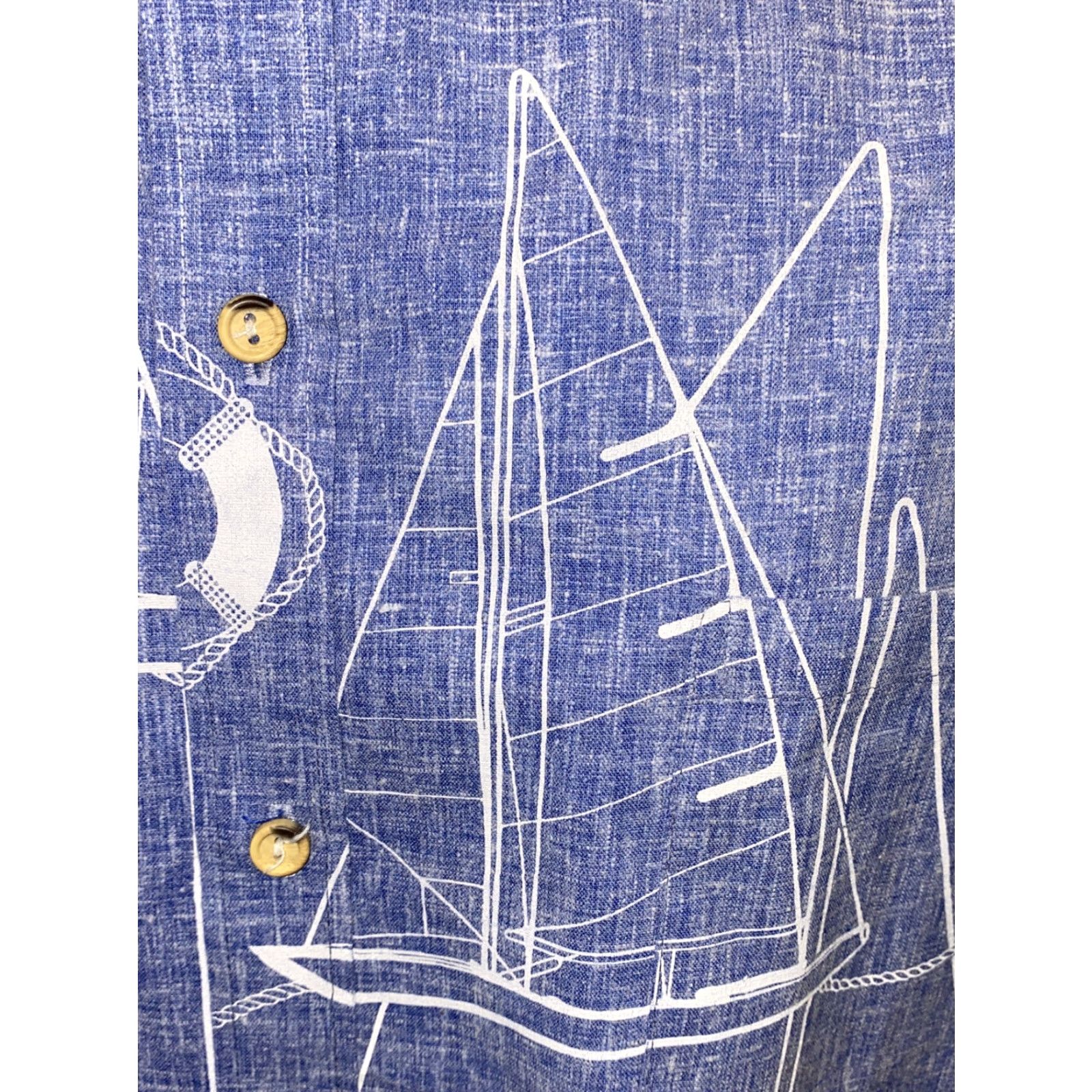 Vintage VINTAGE Cooke Street Mens Hawaii Shirt XL Blue Polyester Blend USA Made Short Sleeve Button-Up Collared Hawaiian Vintage Mens Size US XL / EU 56 / 4 - 4 Thumbnail