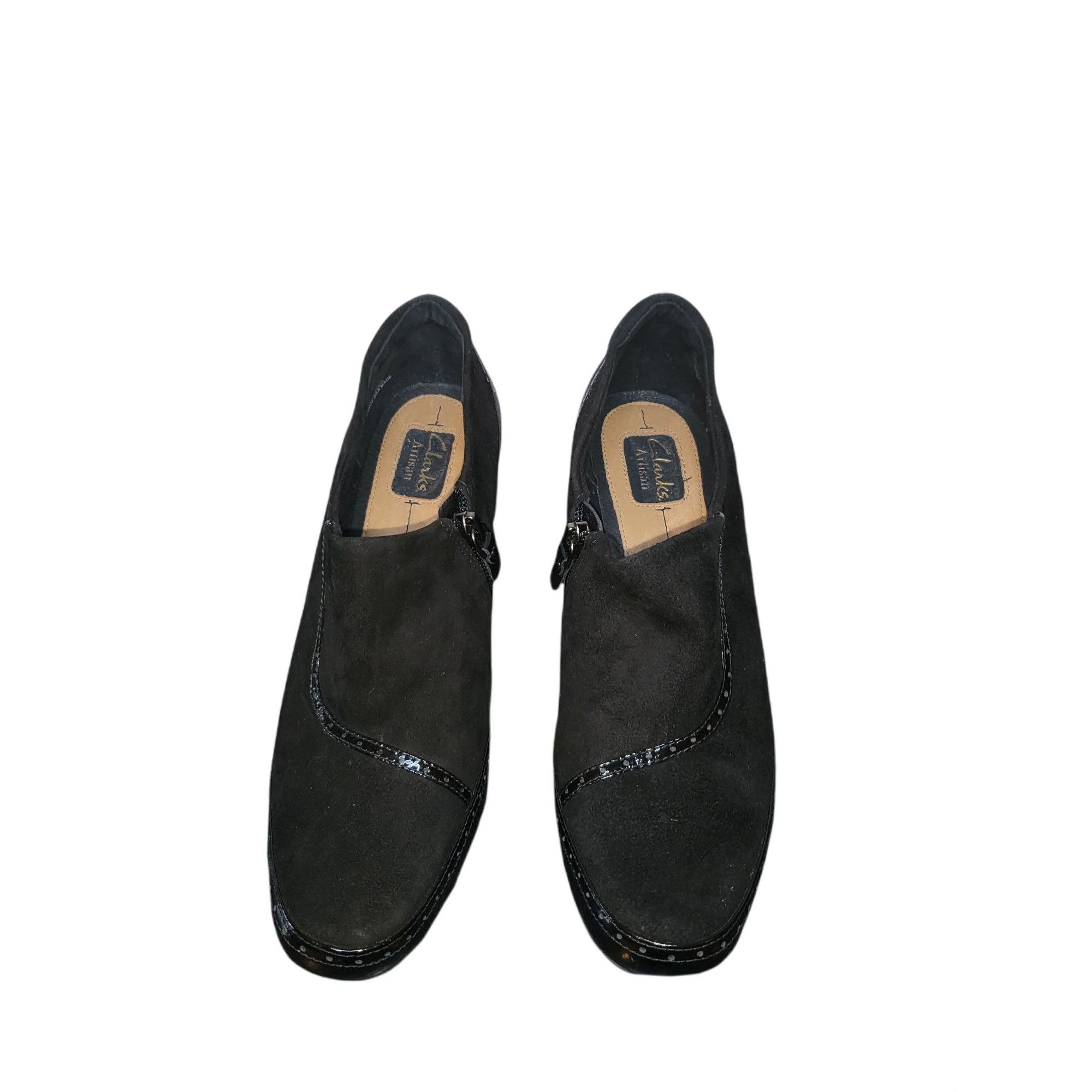 Clarks Clarks Artisan Block Heels Women Sz 10M Black Suede Leather Size US 10 / IT 40 - 3 Thumbnail