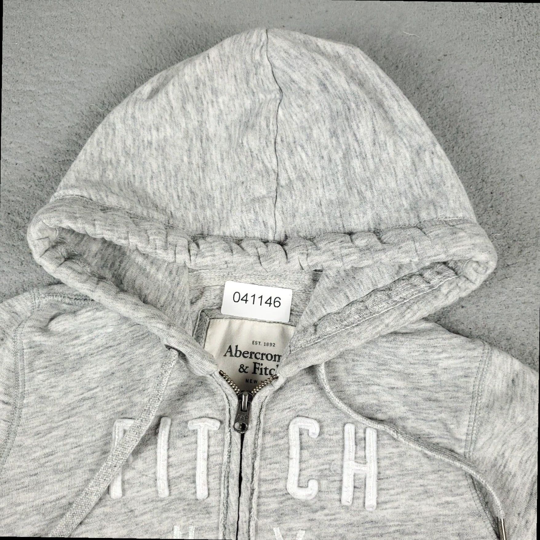 Abercrombie & Fitch Abercrombie & Fitch Full Zip Hoodie Sweater Womens Medium Gray Cotton Blend Size M / US 6-8 / IT 42-44 - 3 Thumbnail