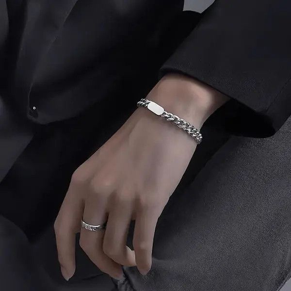 Jewelry Stylish Silver Link Bracelet Size ONE SIZE - 1 Thumbnail