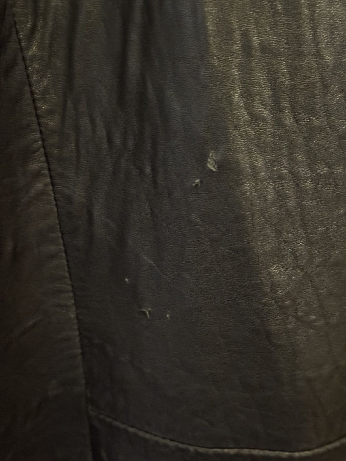Mossimo Vintage 2000 Black Genuine Leather Jacket Size US M / EU 48-50 / 2 - 5 Thumbnail