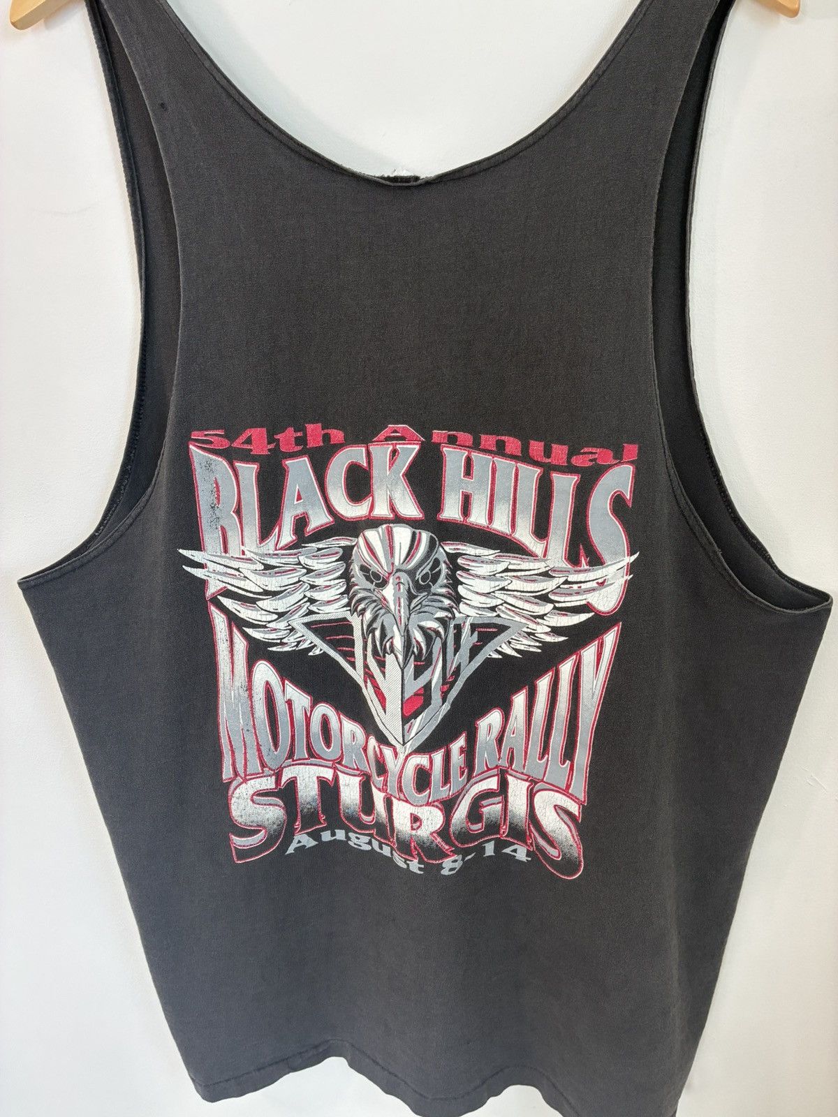 Vintage Sturgis 1994 Bike Rally Single Stitch Thrashed Cut Off Shirt Size US XL / EU 56 / 4 - 5 Thumbnail