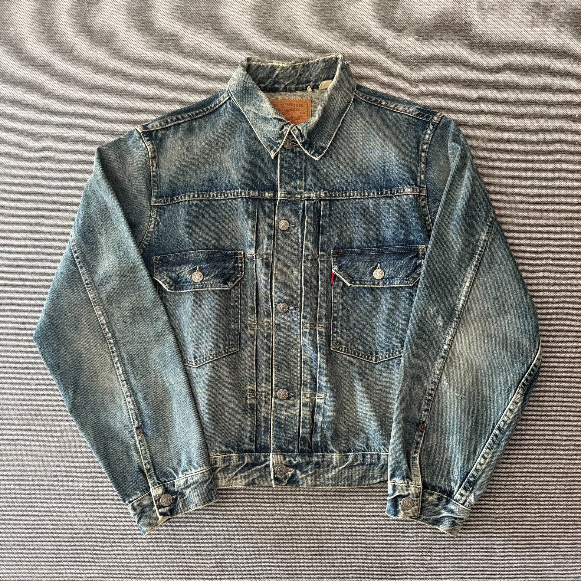 LVC Levi's LVC507xx Washed Denim Jacket Size US M / EU 48-50 / 2 - 1 Thumbnail