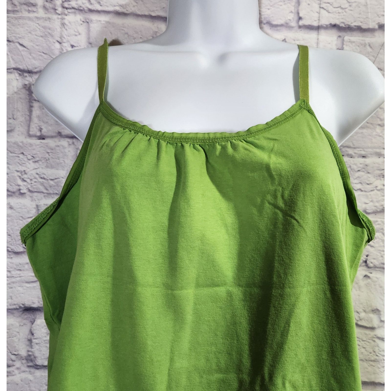 Other Lane Bryant Green Adjustable Spaghetti Strap Tank Top 14 16 Size XL / US 12-14 / IT 48-50 - 2 Thumbnail