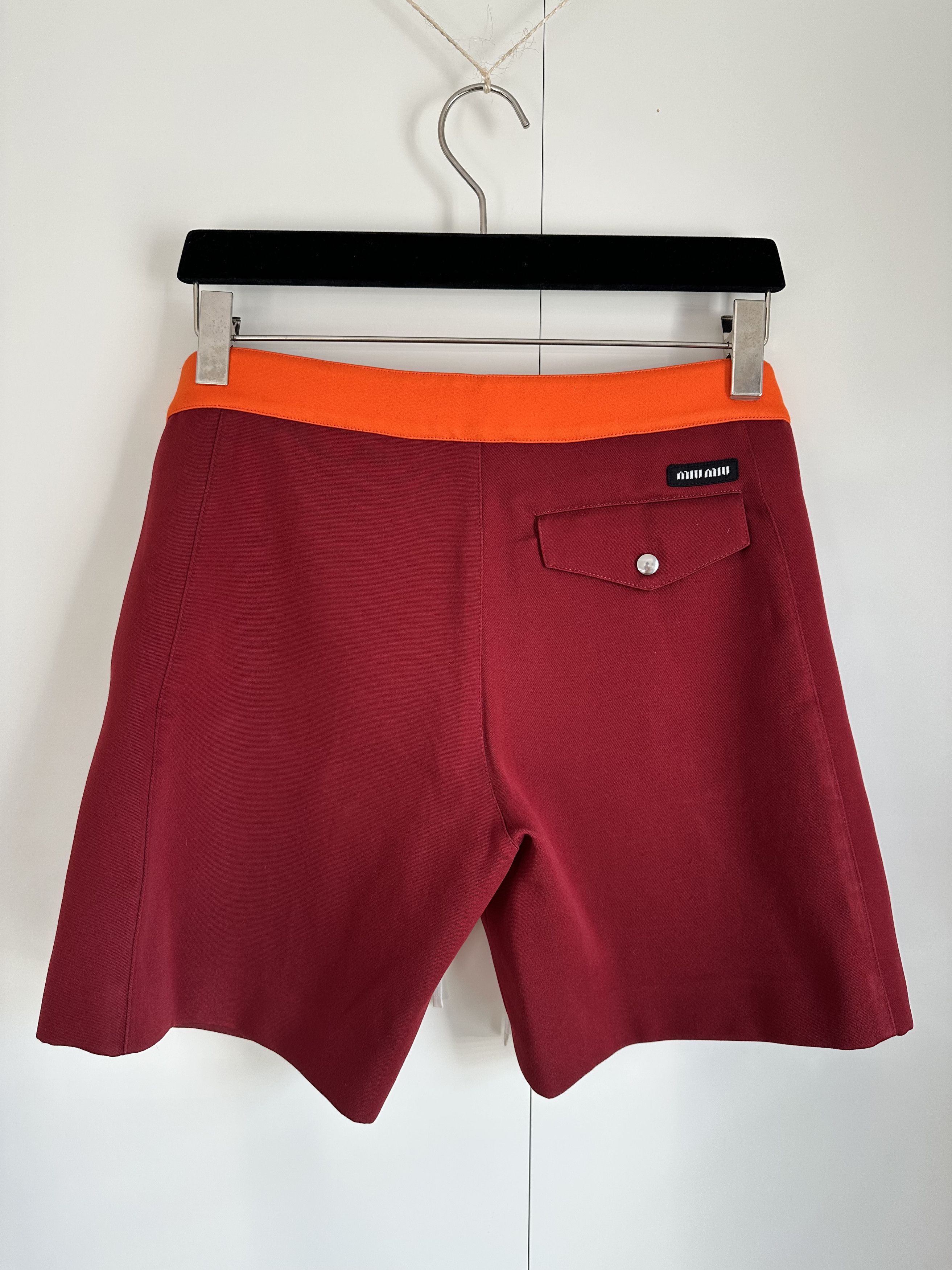 Miu Miu From the SS24 runway contrasting-waistband shorts $ 1,820 Size 30" / US 8 / IT 44 - 6 Thumbnail