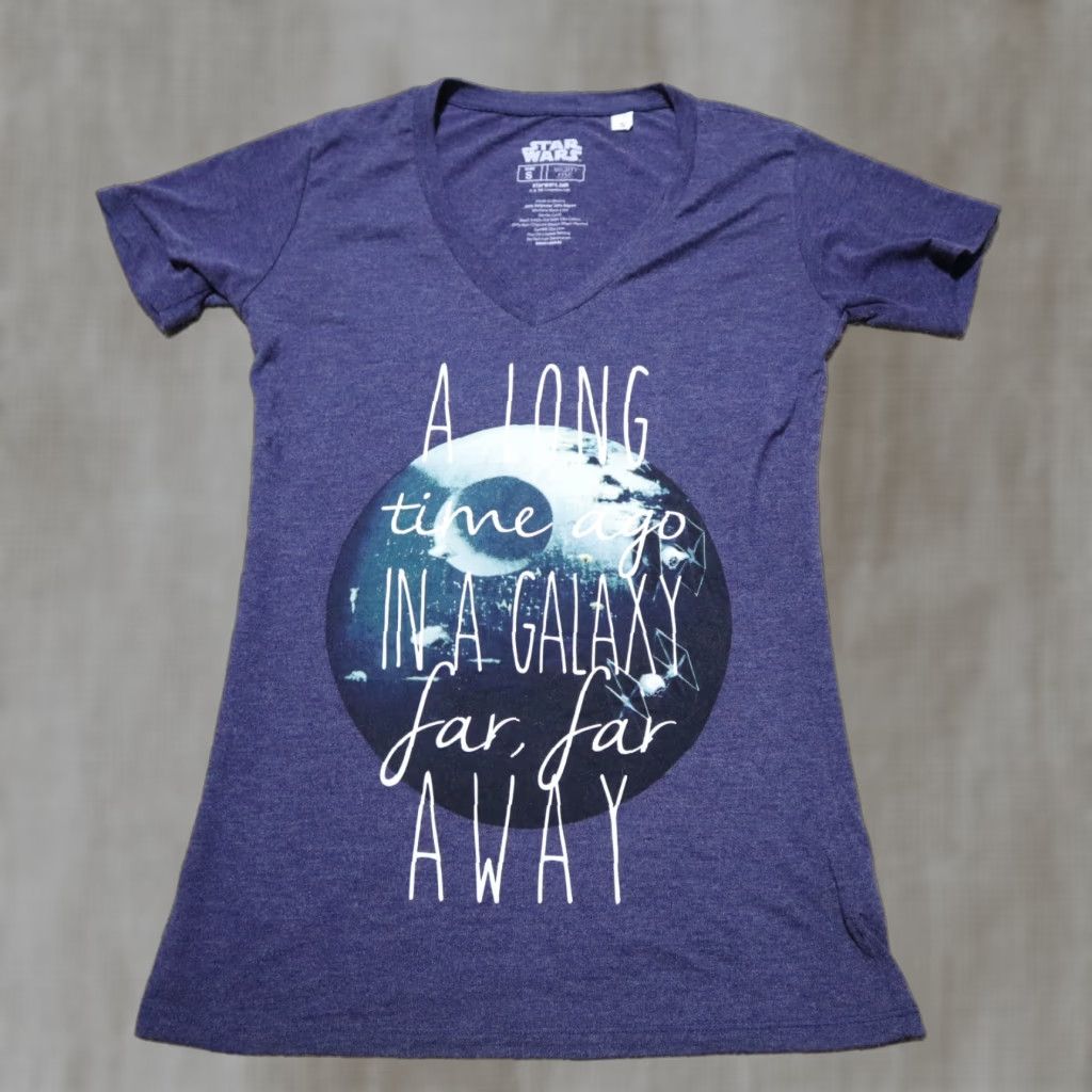 Vintage Star Wars T-Shirt Women’s Size S Small Galaxy Graphic Crew Neck Blue 100% Cotton Fifth Sun Shirt Graphic Tee Vintage No Size S / US 4 / IT 40 - 1 Thumbnail
