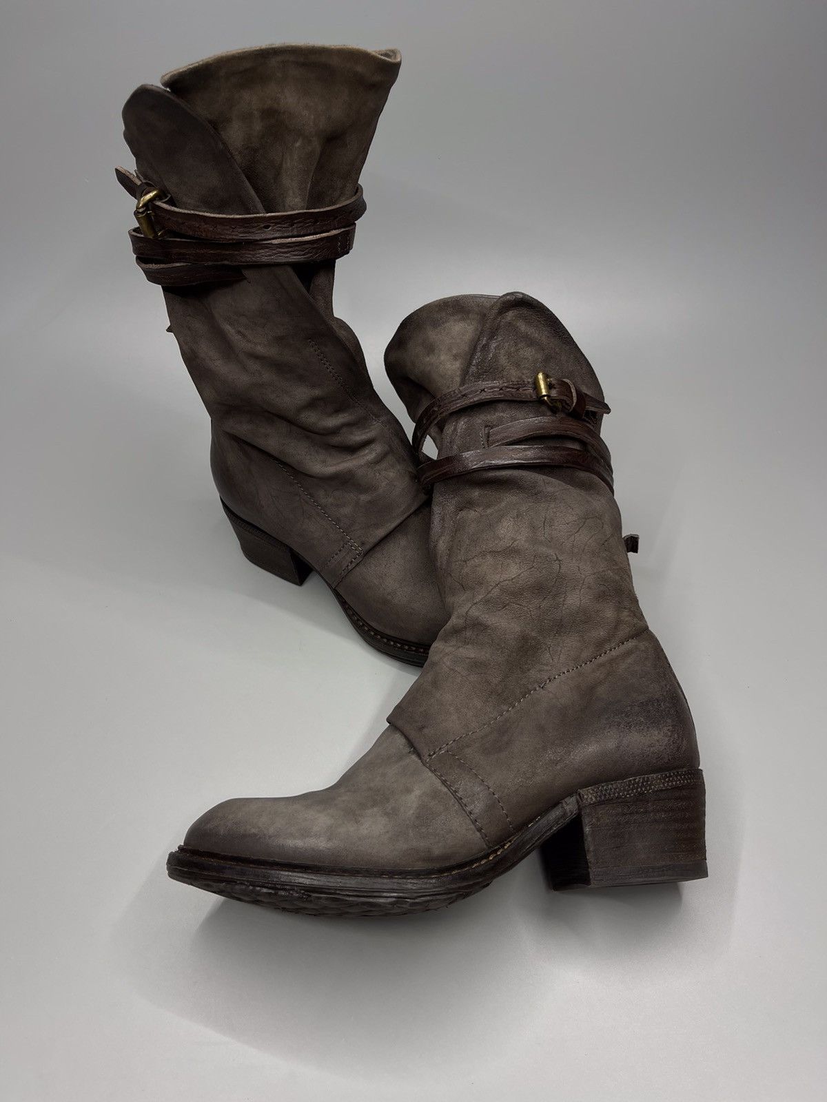 Japanese Brand × Vintage A.S 98 Boots Leather Style Rick Owens Size US 5.5 / EU 38 - 12 Thumbnail