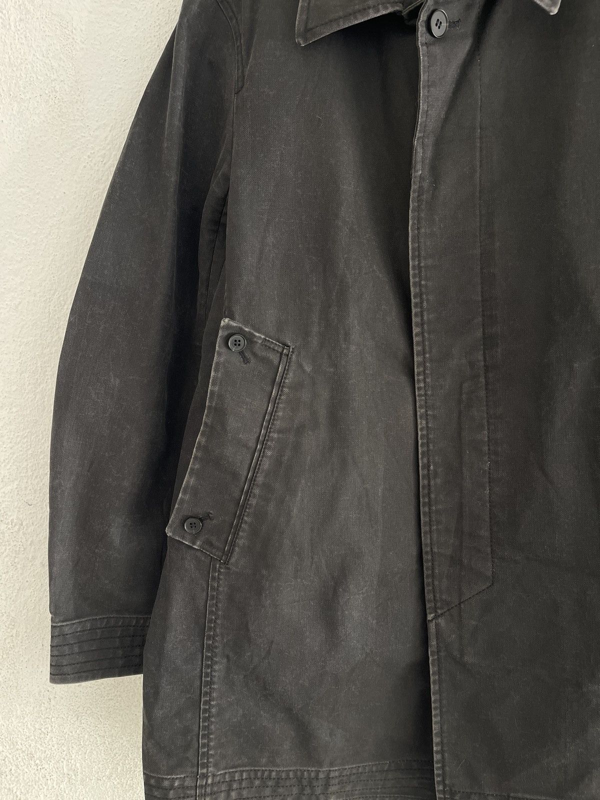 Yohji Yamamoto AAR Yohji Yamamoto Heavy Duty Long Jacket Washed Black Size US M / EU 48-50 / 2 - 3 Thumbnail
