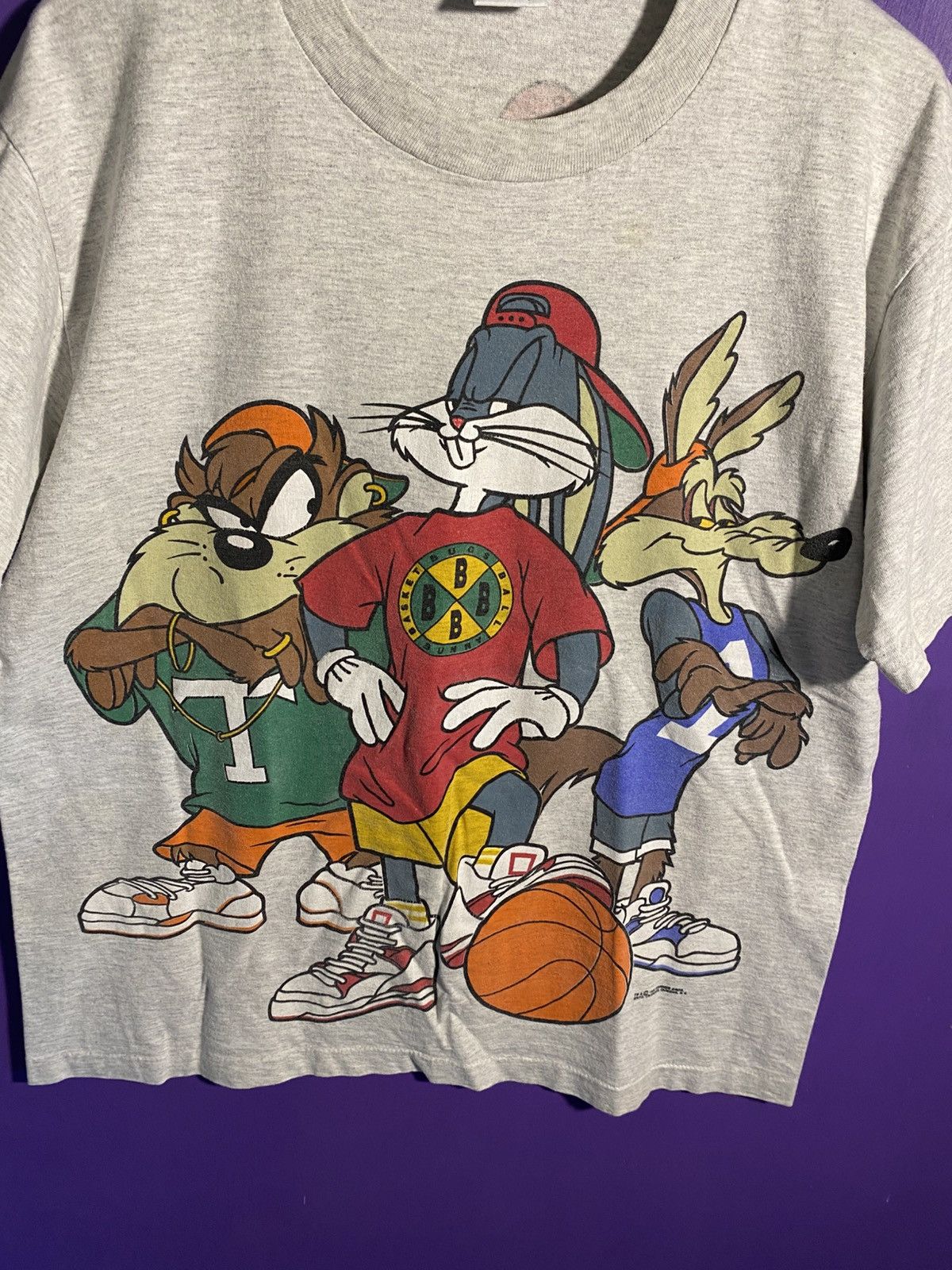 Vintage Vintage 90s Looney tunes cross Colours style t-shirt Size US L / EU 52-54 / 3 - 3 Thumbnail