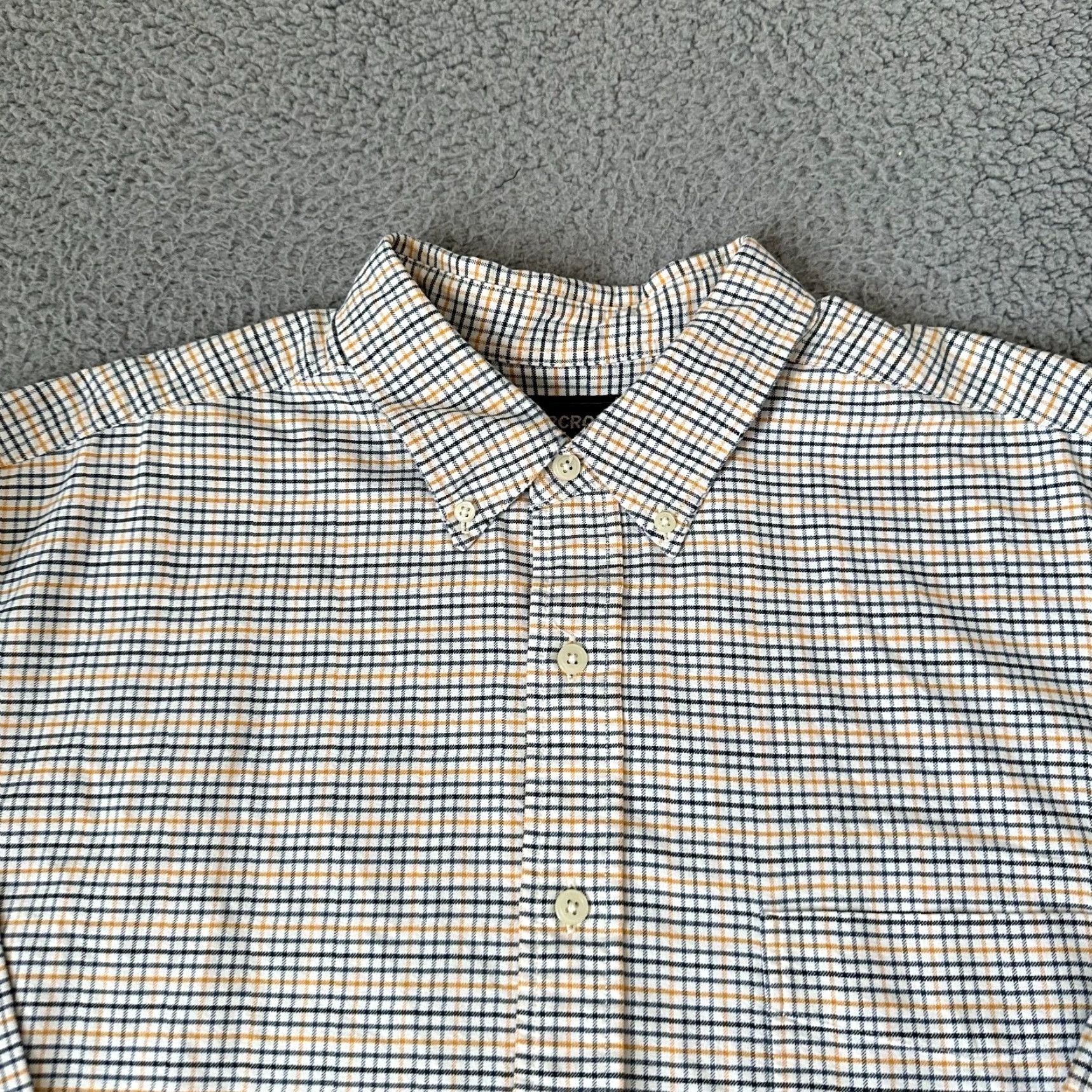 Abercrombie & Fitch VINTAGE Abercrombie & Fitch Shirt Mens XL White Twill Camp Check Button-Up Long Sleeve Collared Logo 90s Retro Preppy Casual Size US XL / EU 56 / 4 - 3 Thumbnail