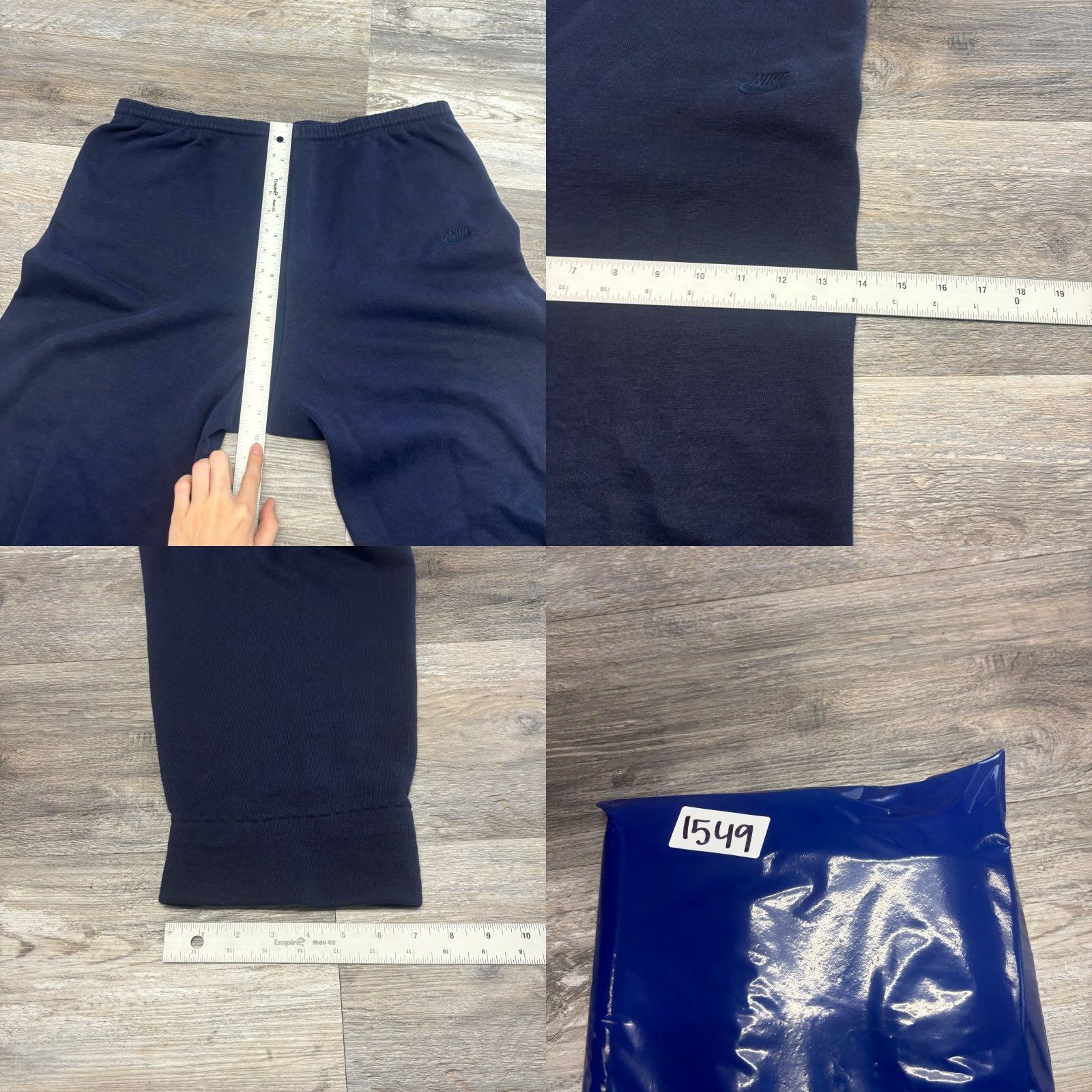 Nike VINTAGE Nike Blue Mens L Sweatpants Jogger USA Made Swoosh Spell Out Athleisure Sub-Brand Athletic Size US 33 - 8 Thumbnail