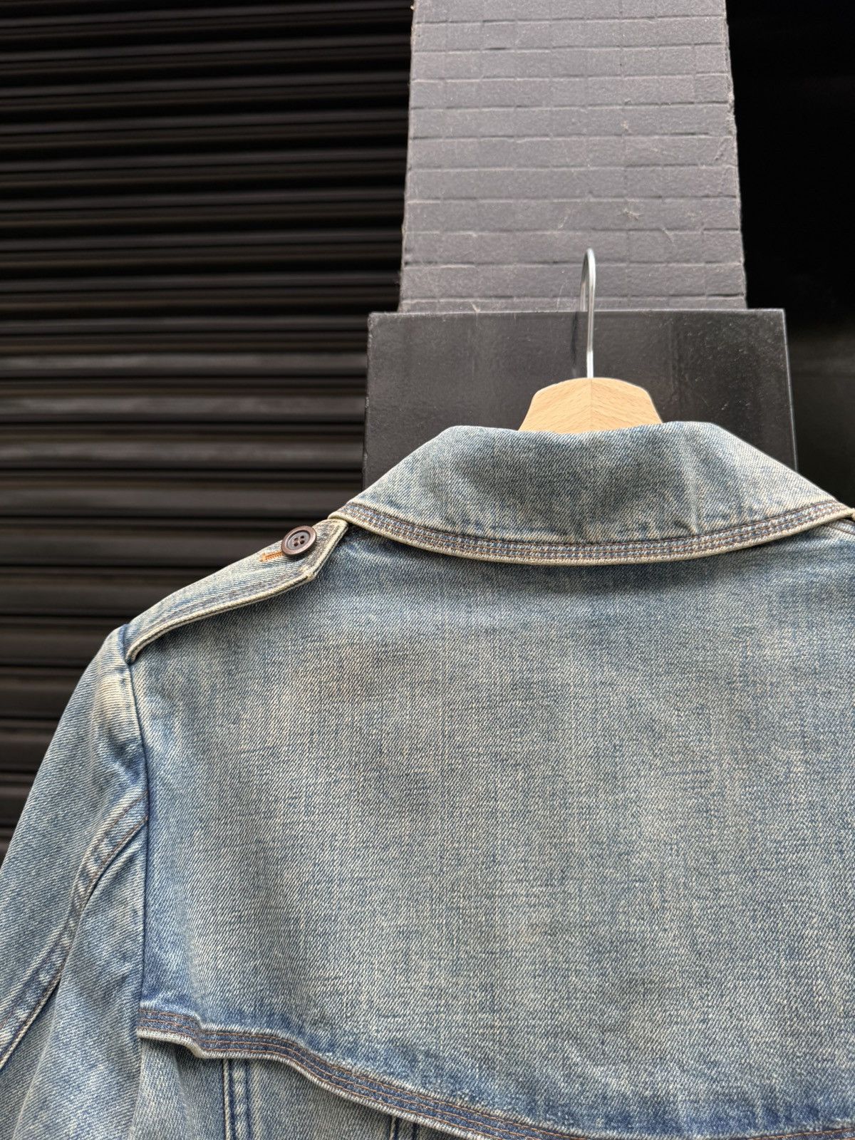 Junya Watanabe Junya Watanabe SS02 Stonewash Military Denim Coat Size US S / EU 44-46 / 1 - 7 Thumbnail