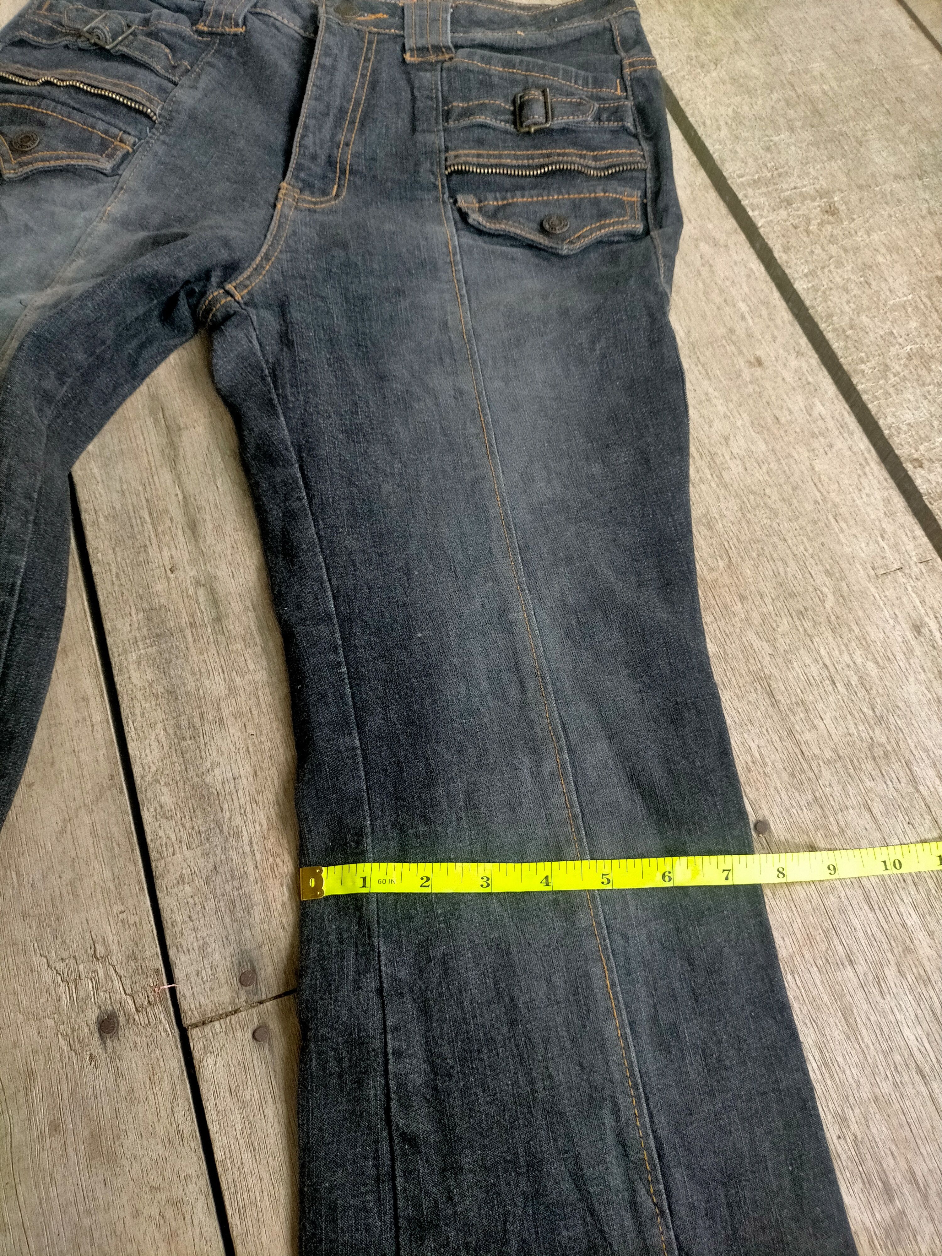 If Six Was Nine × Tornado Mart 🔥 Mudwash 🔥 Flare Stretch Double Leg Jeans Size US 28 / EU 44 - 9 Thumbnail
