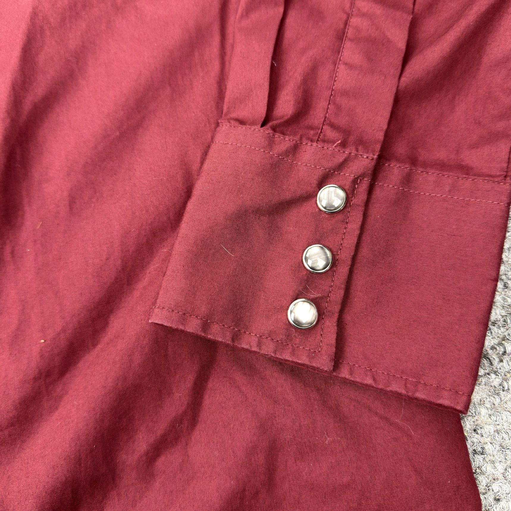 Vintage Gibson Trading Company Shirt Mens XL Maroon Western Pearl Snap Long Sleeve Button-Up Size US XL / EU 56 / 4 - 2 Thumbnail