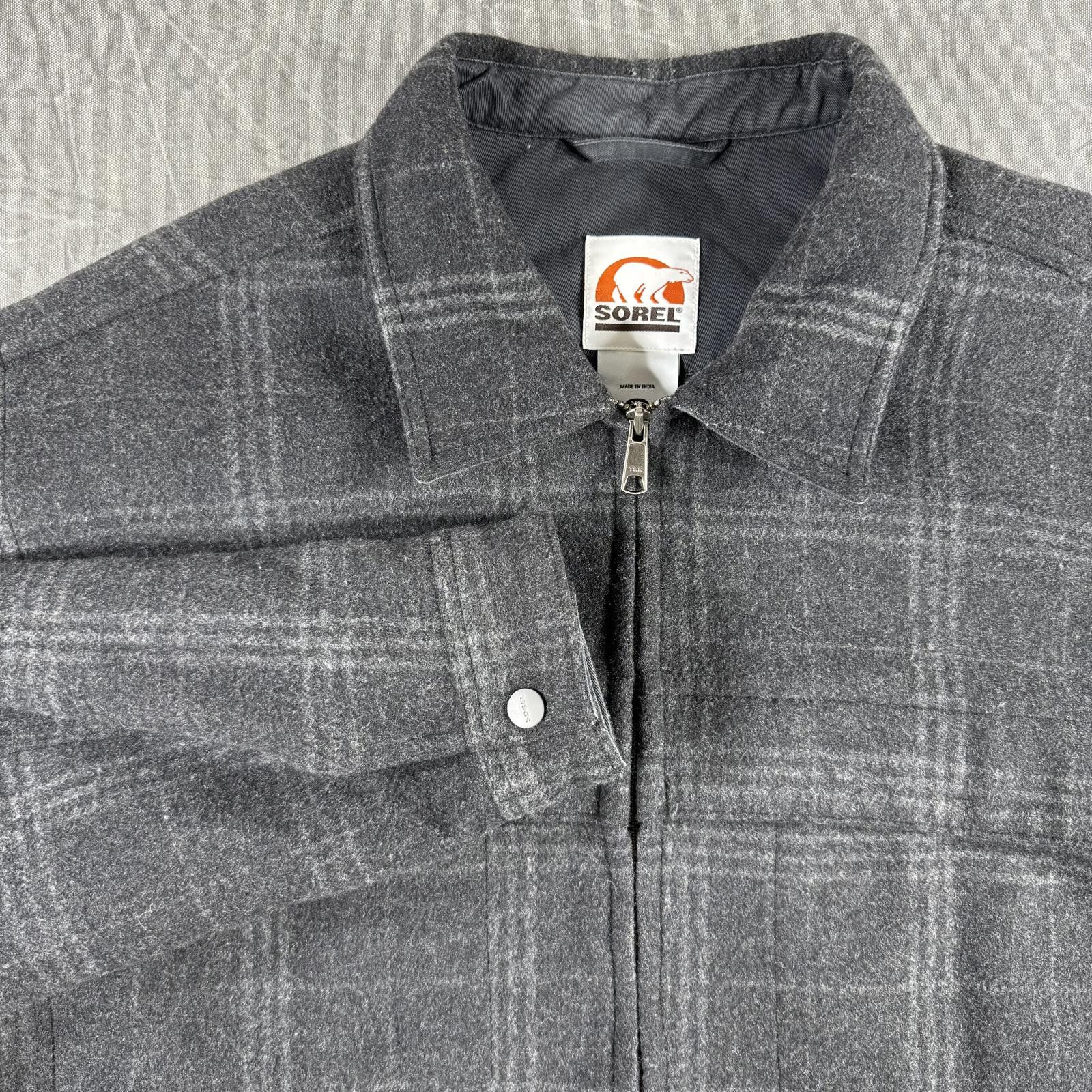 SOREL Sorel Jacket Men's XL Grey Wool Timberliner Charcoal Plaid Size US XL / EU 56 / 4 - 1 Thumbnail