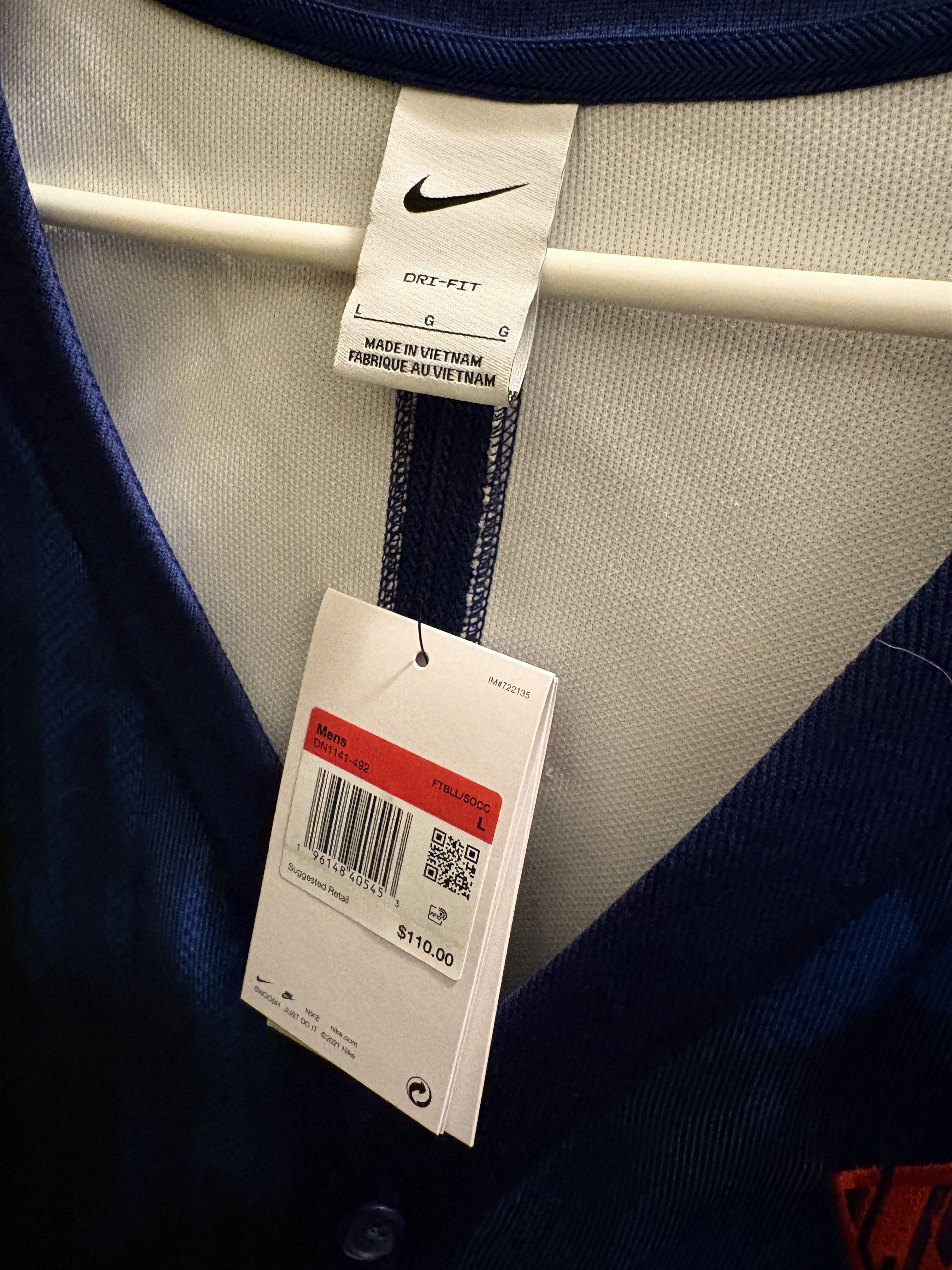 Nike Nike Dri-FIT Cardigan England Soccer Mens Large World Cup Size US L / EU 52-54 / 3 - 3 Thumbnail