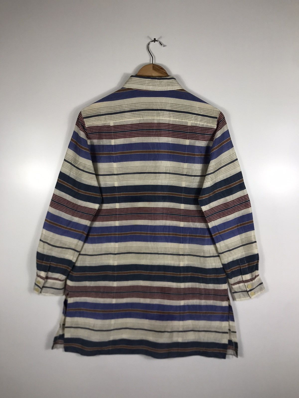 Givenchy ⚡️Vintage Givenchy Boutiques Striped Button Up Long Sleeve Size M / US 6-8 / IT 42-44 - 10 Thumbnail