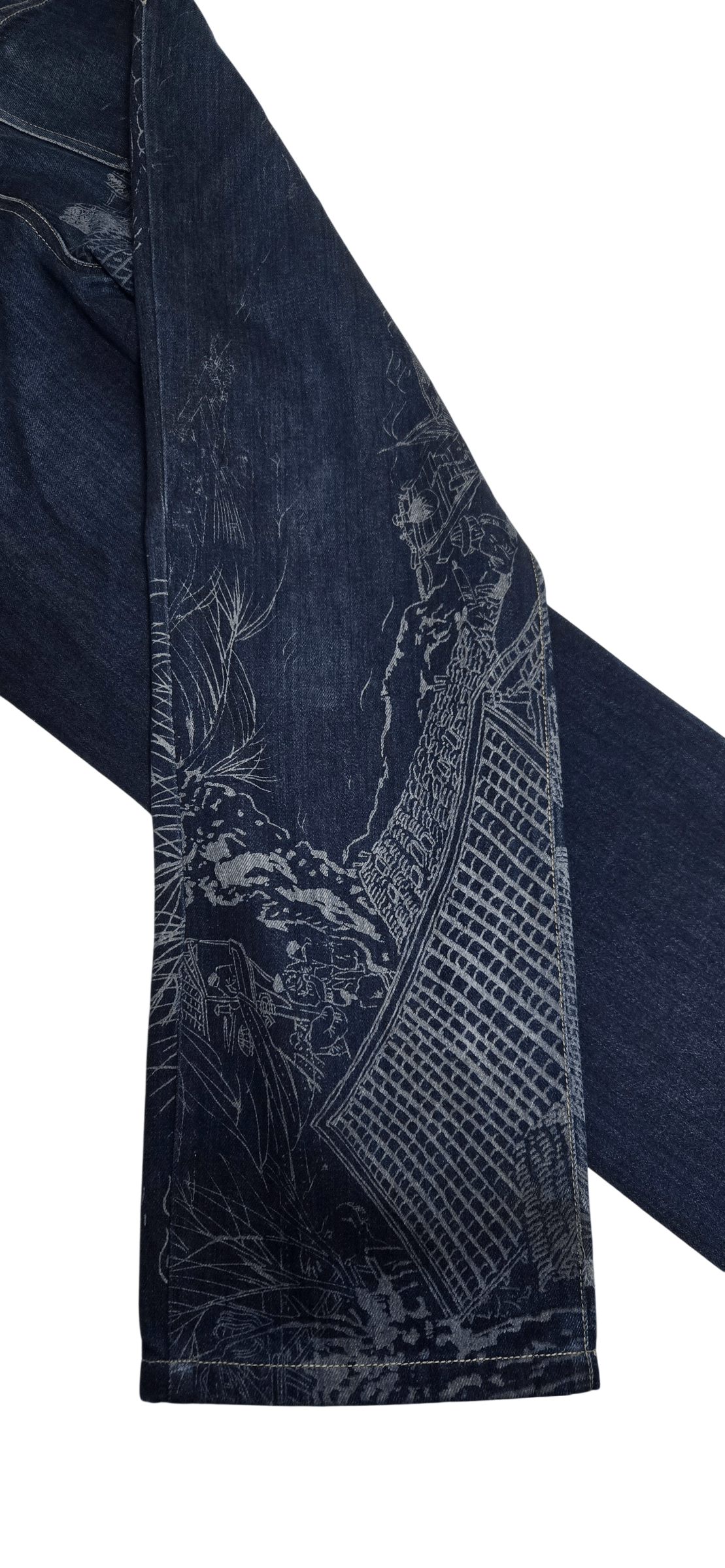 Feng Chen Wang Feng Chen Wang Indigo Lanyinhuabu Jeans Size US 32 / EU 48 - 6 Thumbnail