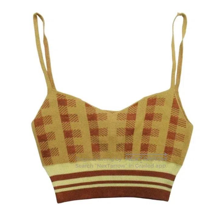 Dries Van Noten Dries Van Noten Plaid Knitted Camisole Size ONE SIZE - 1 Thumbnail