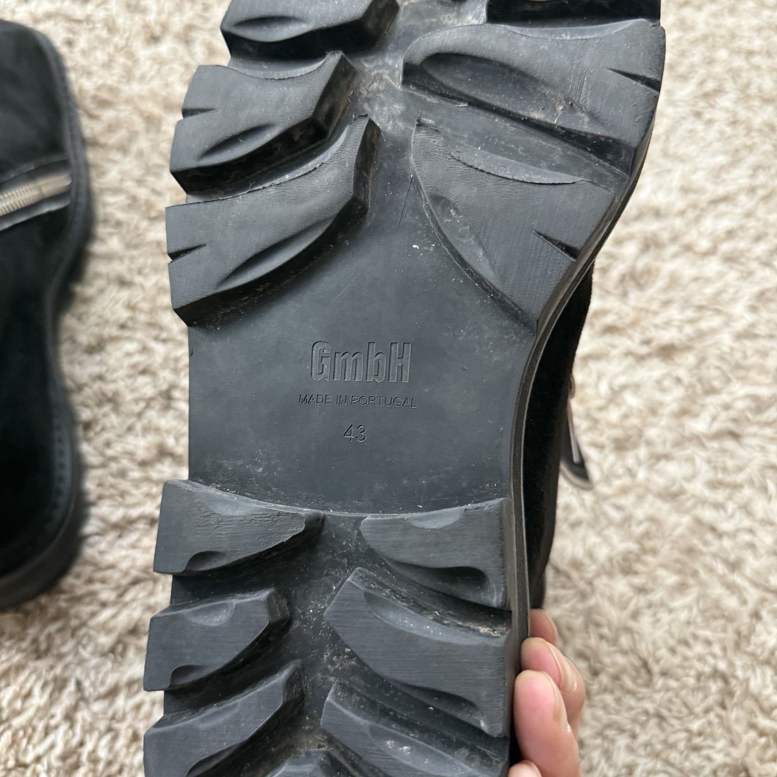 GmbH GmbH Selim Biker Boots Black Suede Double Zip Square Size 43 Size US 9.5 / EU 42-43 - 11 Thumbnail