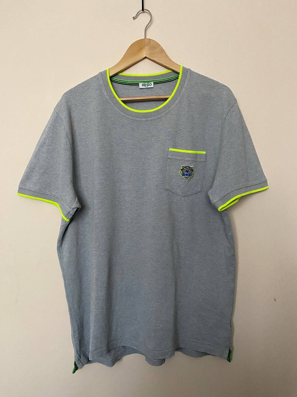 Kenzo 📌 KENZO Classic Tiger Head T Shirts Men Gray Size US XL / EU 56 / 4 - 1 Thumbnail