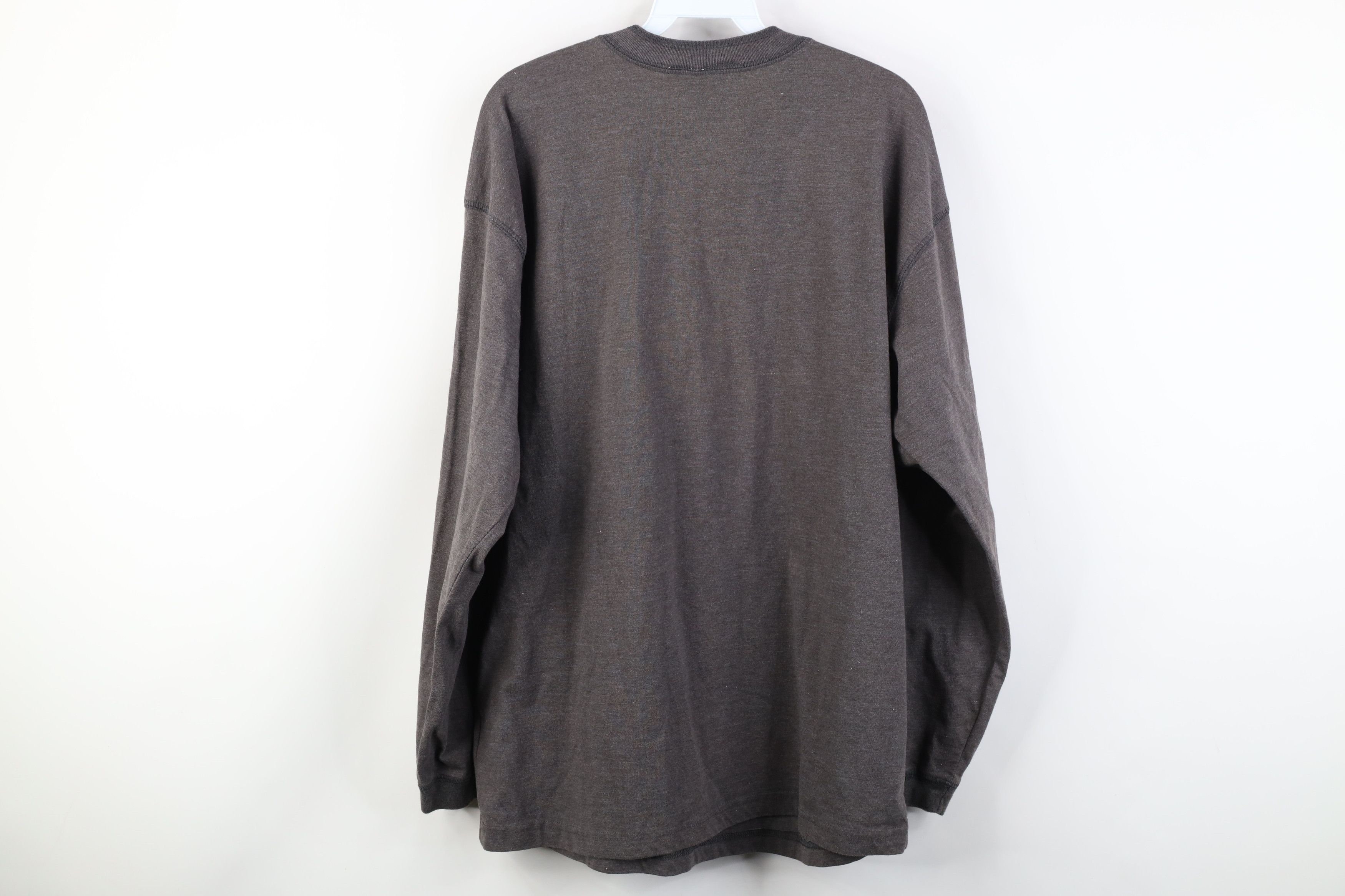Vintage Vintage 90s Streetwear Blank Long Sleeve Henley T-Shirt Gray Size US XL / EU 56 / 4 - 13 Thumbnail