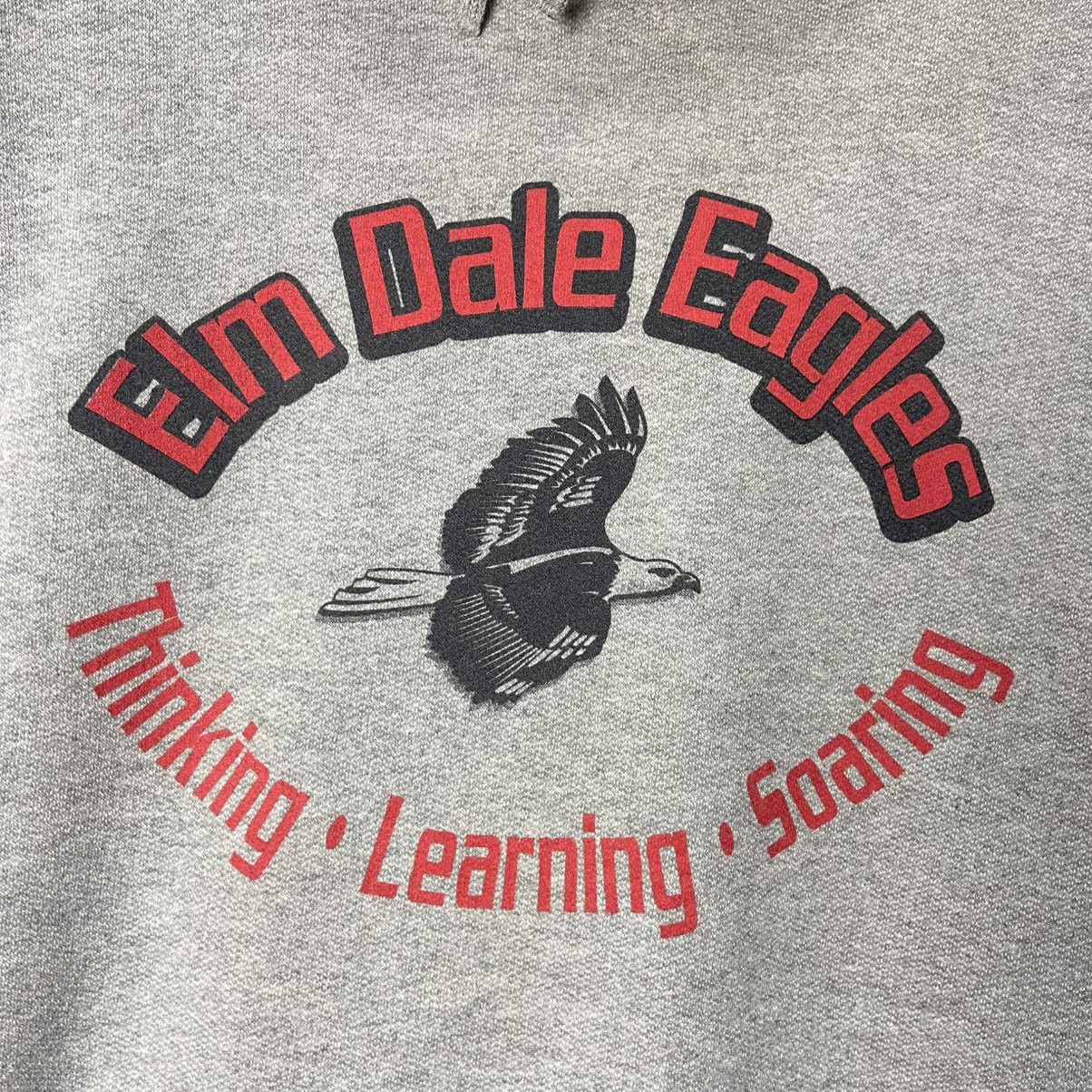 Jerzees Vintage Elm Dale Eagles Hoodie Grey Graphic Pullover Size US M / EU 48-50 / 2 - 3 Thumbnail
