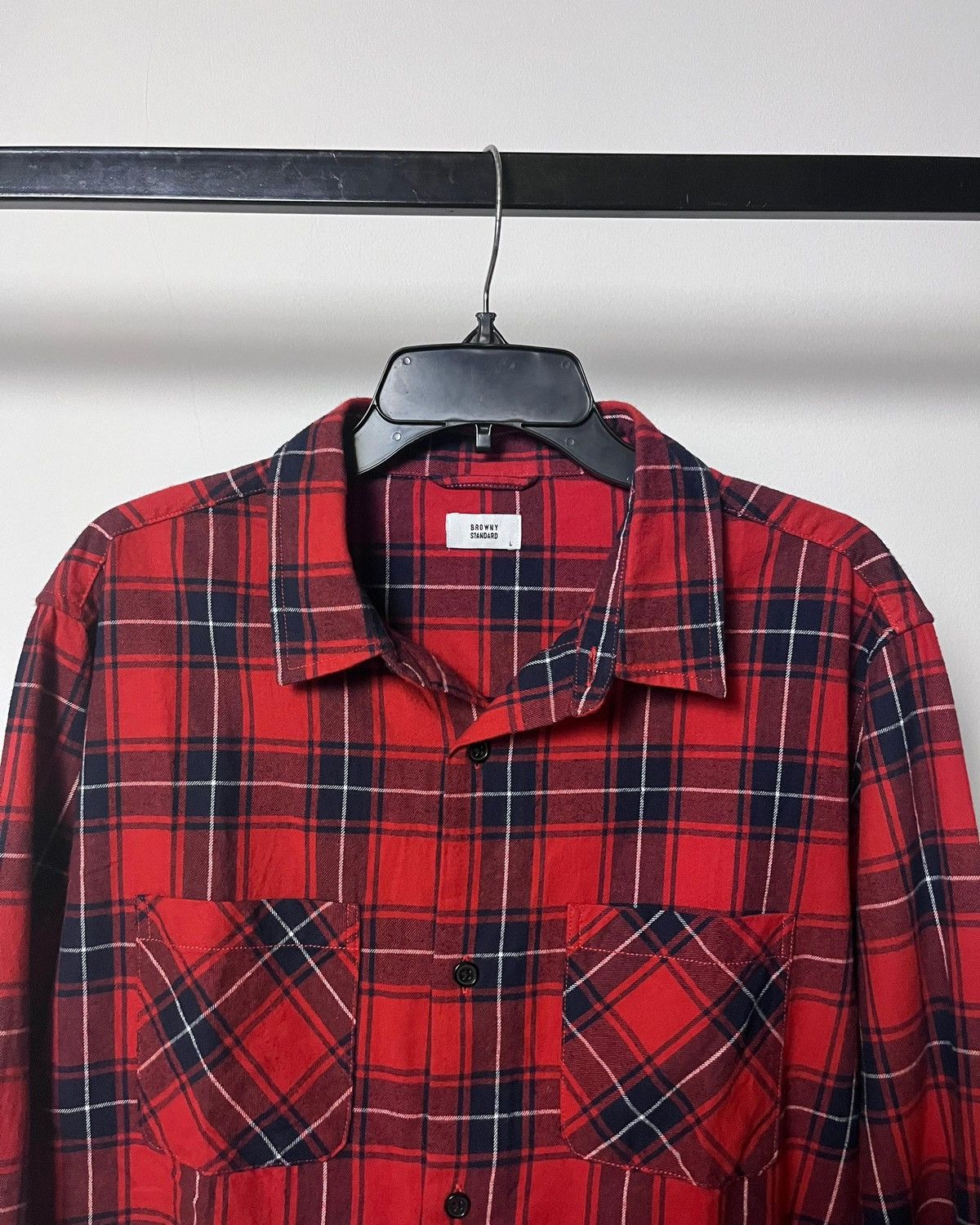 Japanese Brand 2000s Japanese Brand Browny Shadow Plaid Shirt Size US L / EU 52-54 / 3 - 3 Thumbnail
