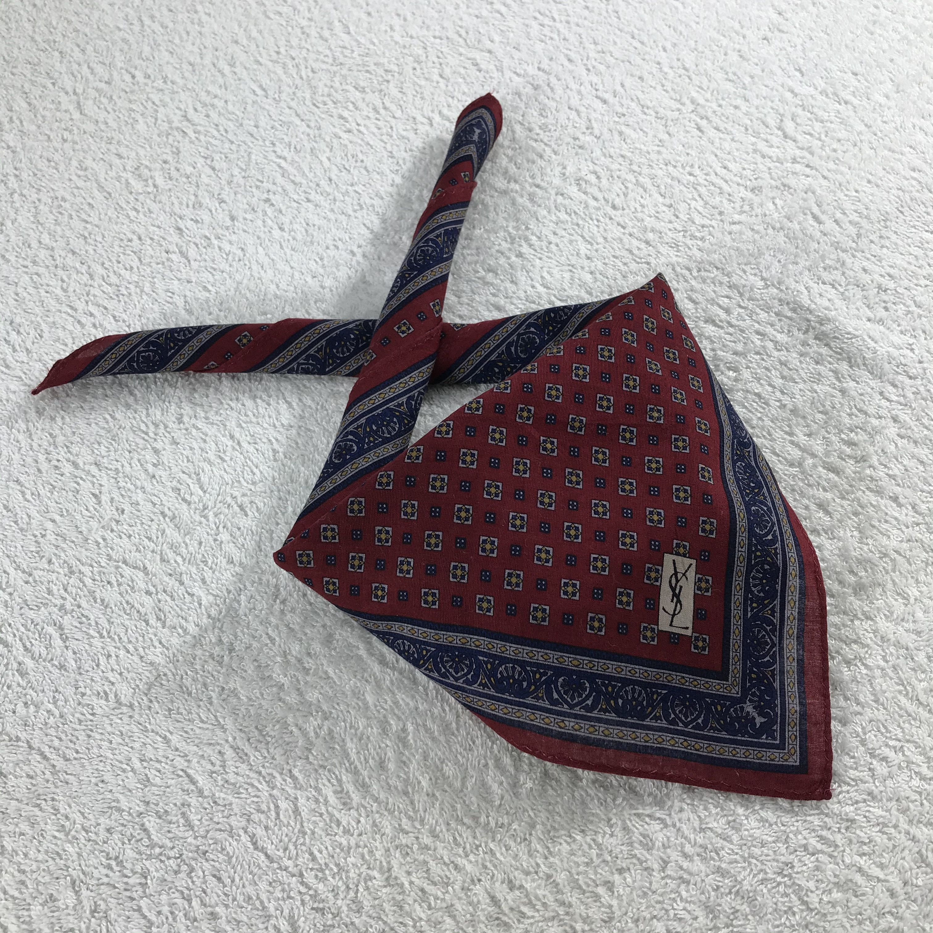 Vintage × Yves Saint Laurent Yves Saint Laurent Bandana / Handkerchief /Neckerchief -S071 Size ONE SIZE - 4 Thumbnail