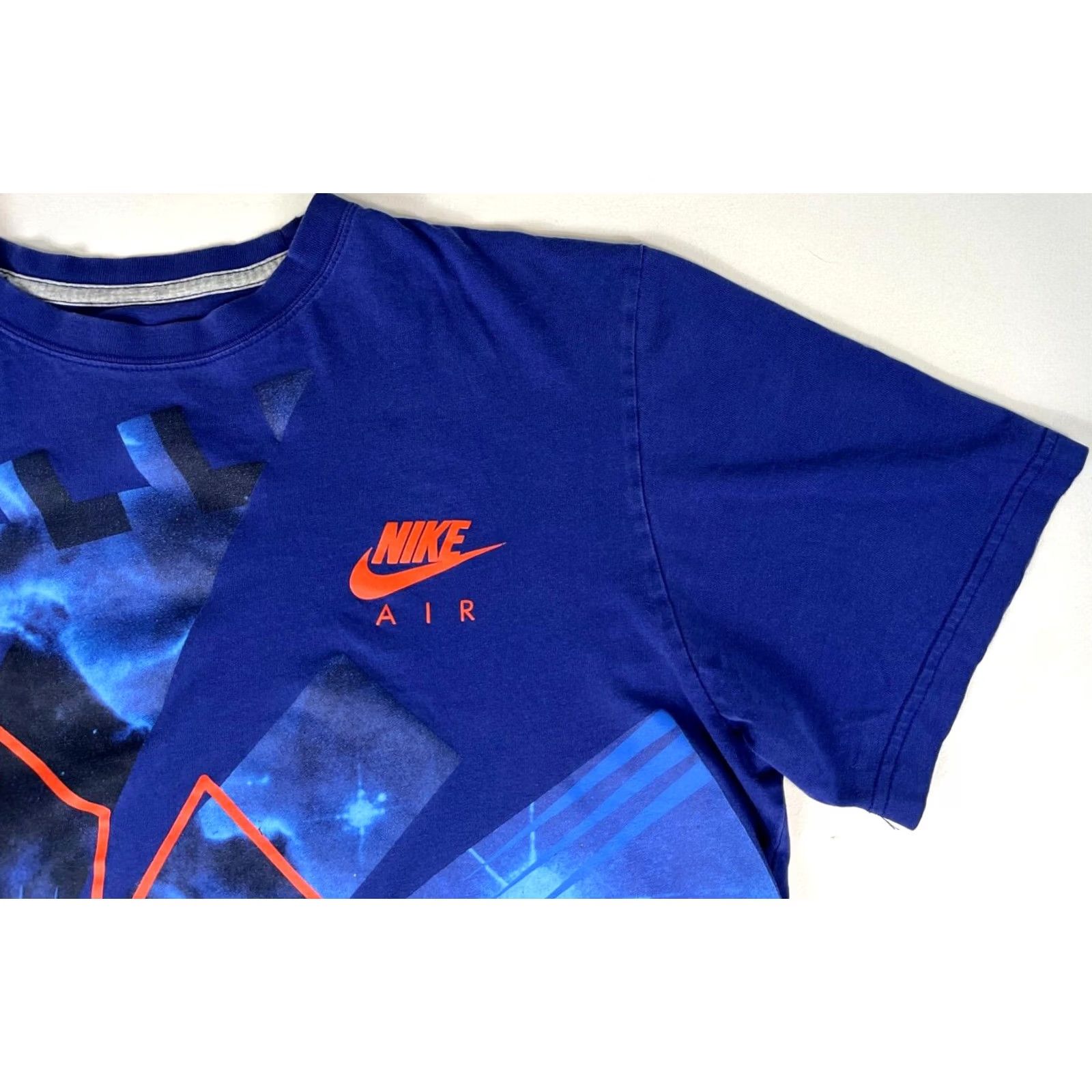 Nike Nike Air T-Shirt Mens XL Blue 2013 559406-433 Cotton Crew Neck Short Sleeve Size US XL / EU 56 / 4 - 4 Thumbnail