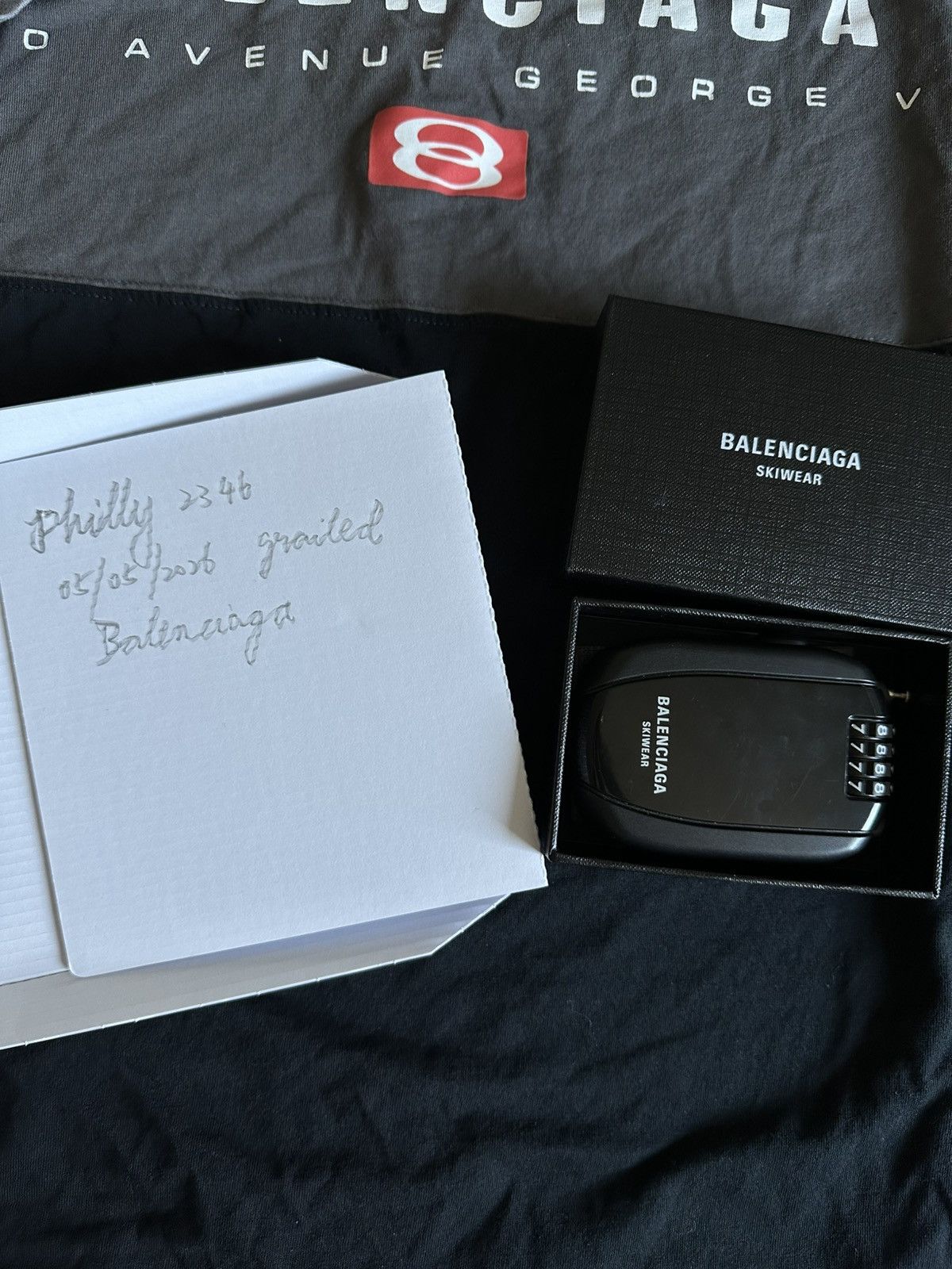Balenciaga BALENCIAGA SKIWEAR VIP CLIENT GIFT COMBINATION LOCK – BLACK Size ONE SIZE - 9 Thumbnail
