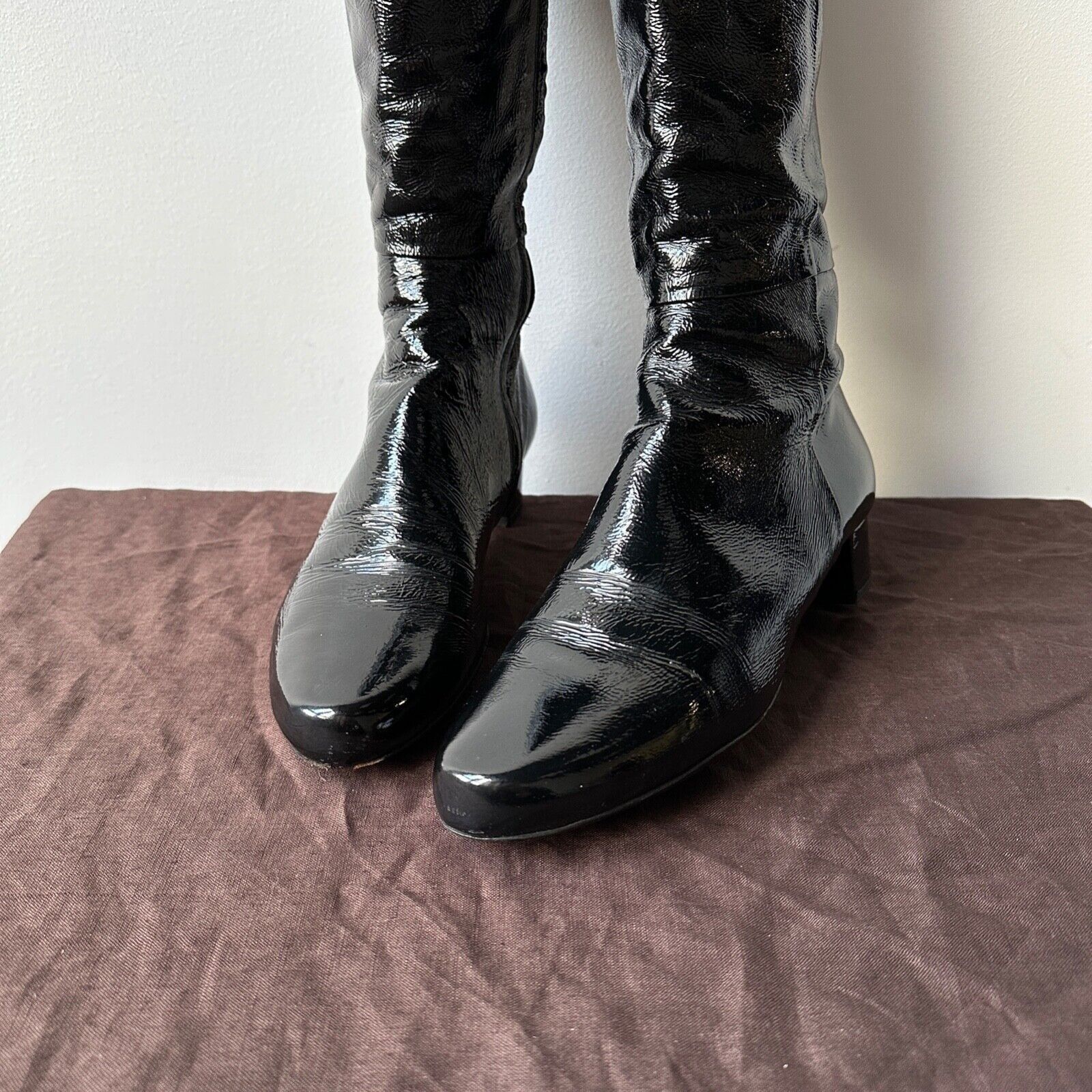 Gucci Gucci Vintage 00s Patent Leather Knee Boots 8282AC Size US 6.5 / IT 36.5 - 8 Thumbnail