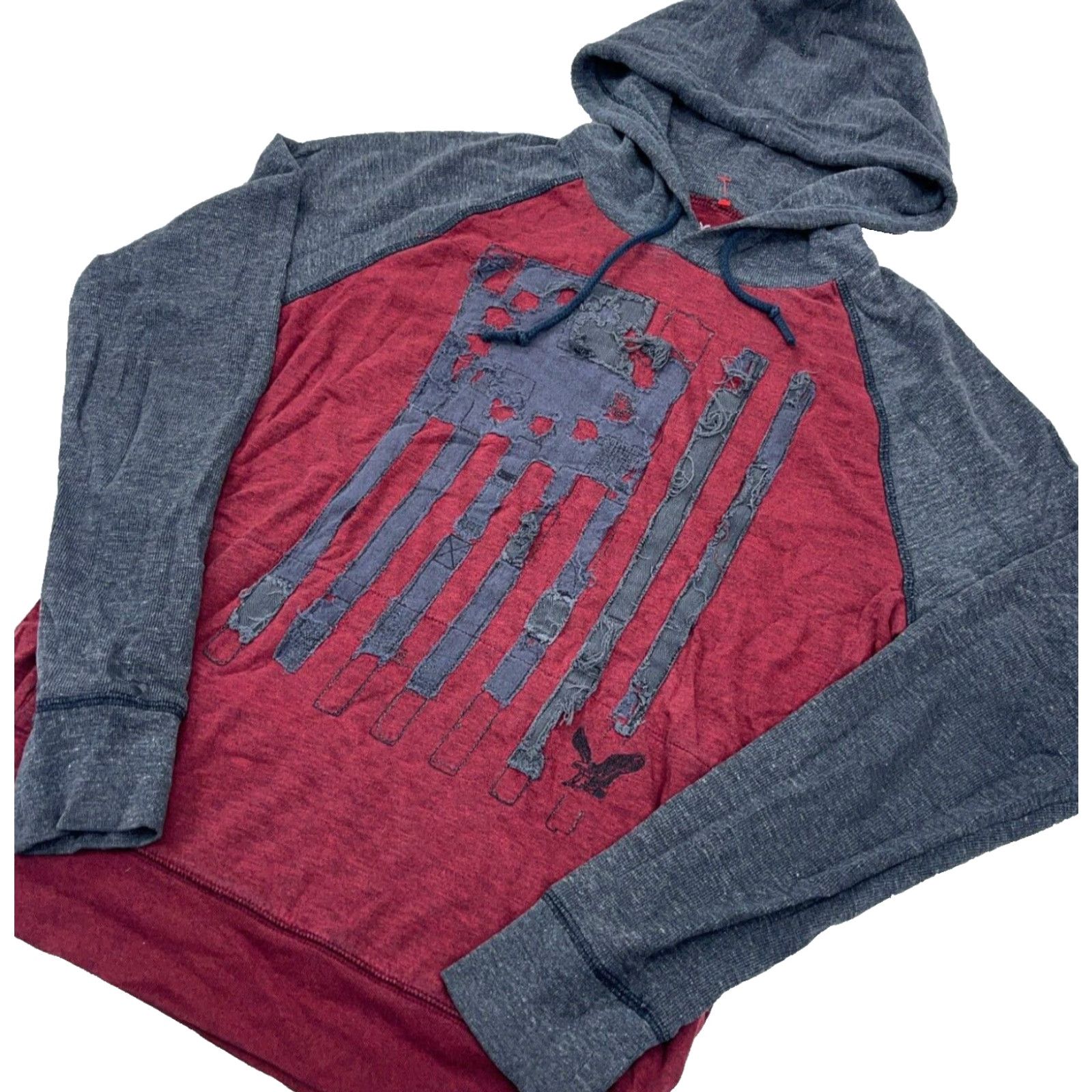 American Eagle Outfitters VINTAGE American Eagle Outfitters Shirt Men S Red Logo Knit Hoodie? Size US S / EU 44-46 / 1 - 2 Thumbnail