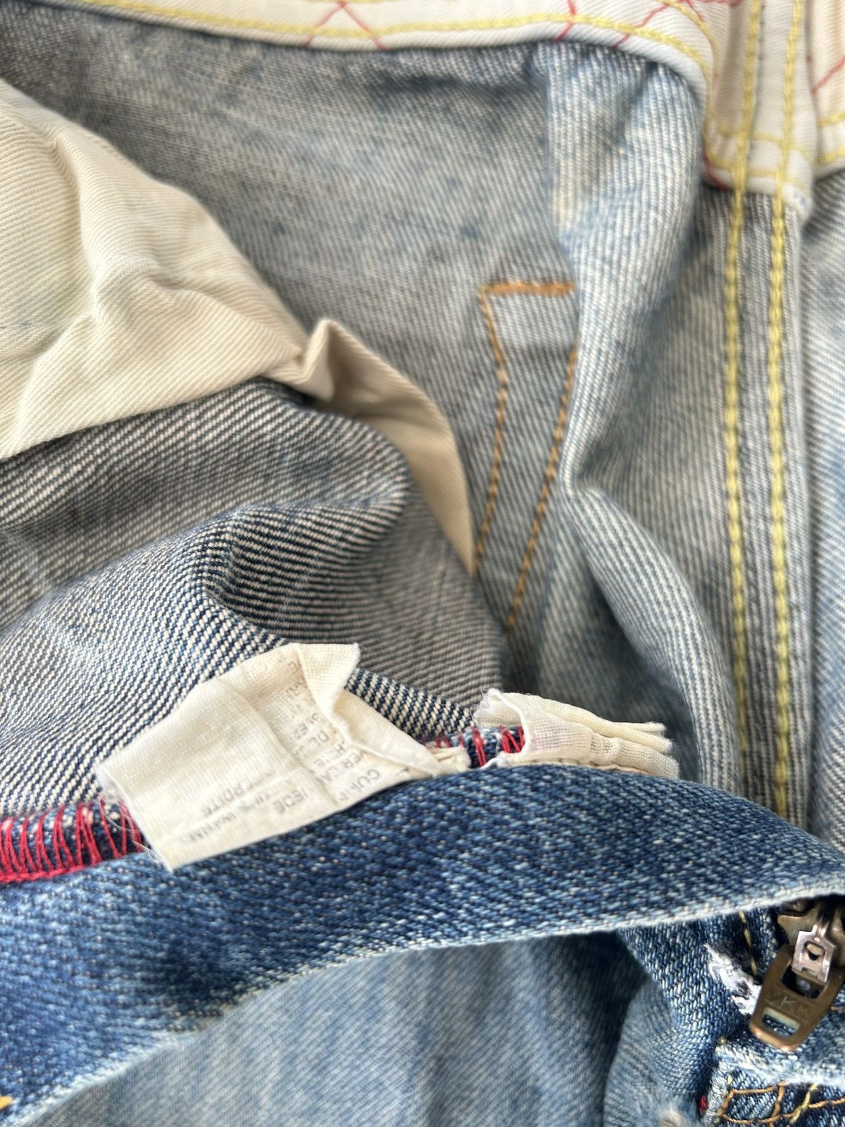 Eternal Vintage Distress Dragon Embroidered Denim Size US 30 / EU 46 - 7 Thumbnail