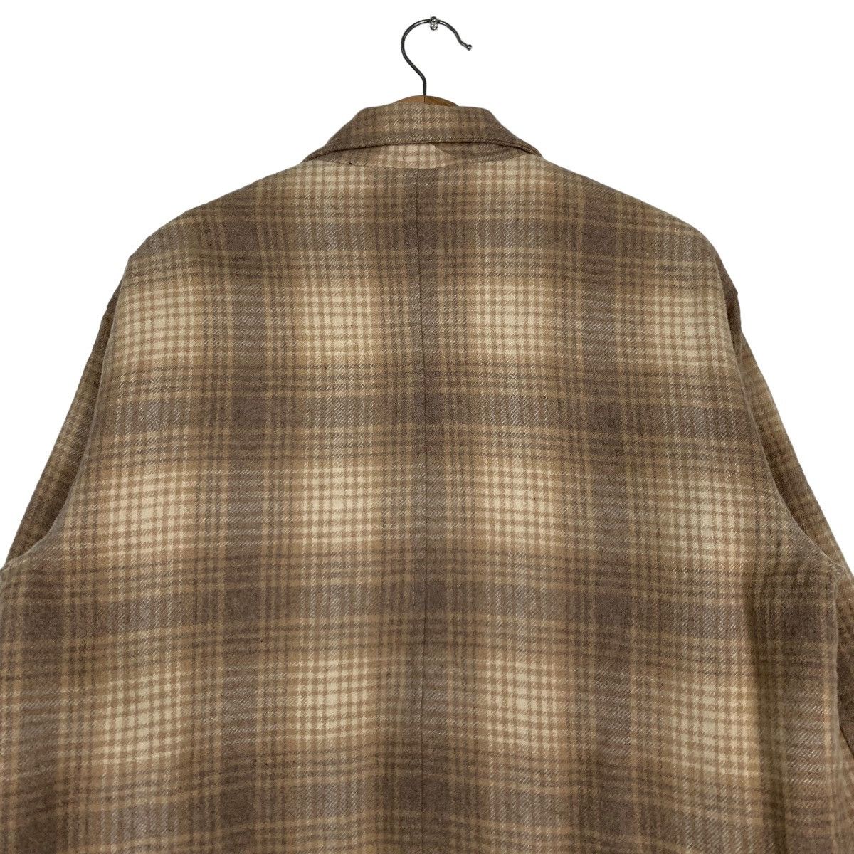 Flannel CREATION CUBE Shadow Plaid Checked Jacket #0024-C2 Size US M / EU 48-50 / 2 - 9 Thumbnail